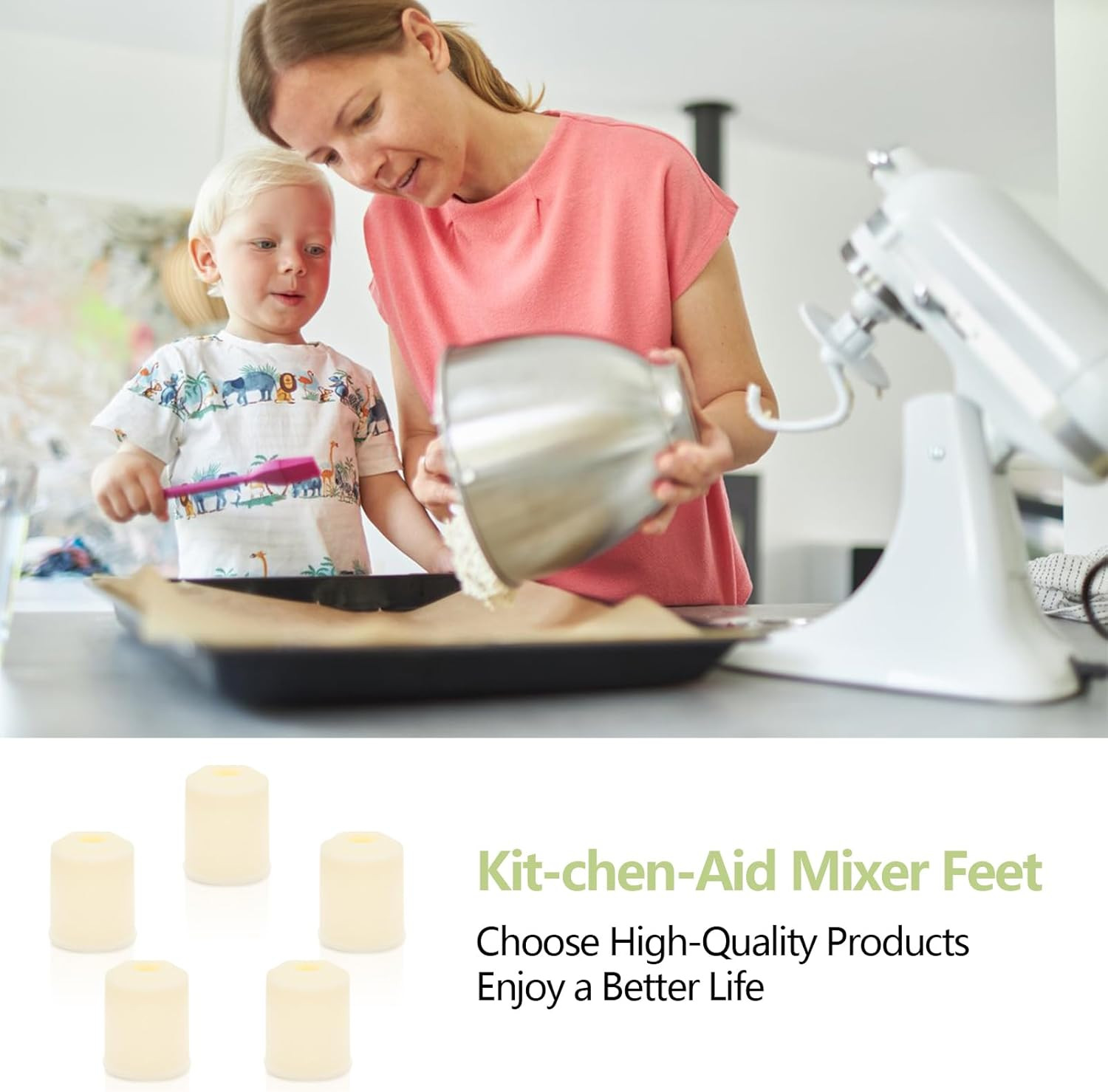 For KitchenAid Stand Mixer Rubber Feet WP9709707 4161530 115792 5 Pack