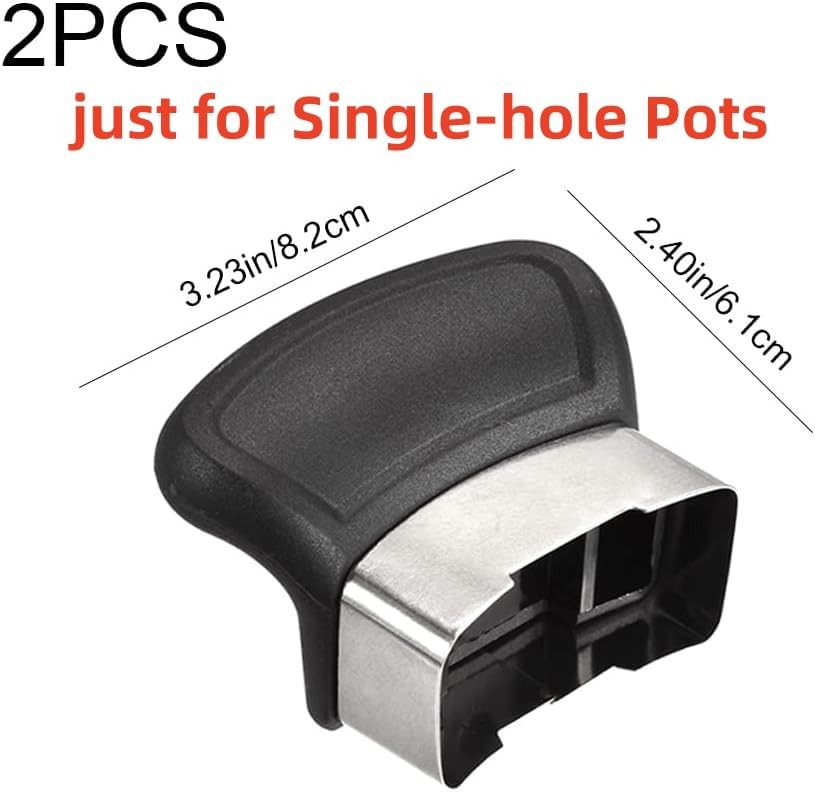 HUAZEXINX 2 Pcs Replacement Handles for Single-Hole Pots and currency, Black