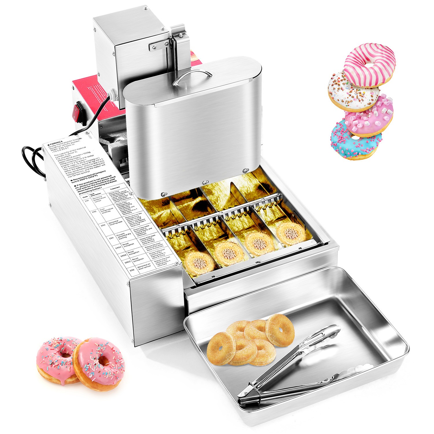 Commercial Automatic Donuts Making Machine Doughnut Maker 4 Rows 240 PCS/H