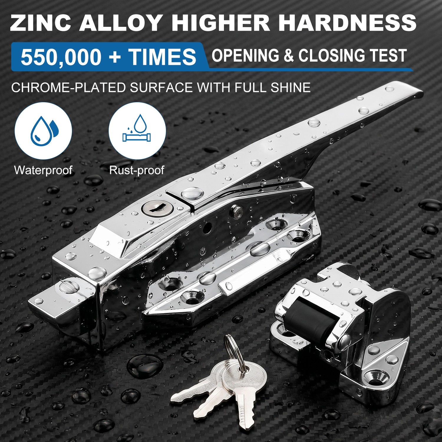 Heavy Duty Walk-In Cooler Door Closer Complete Latch Kit, Freezer Doors Handle U