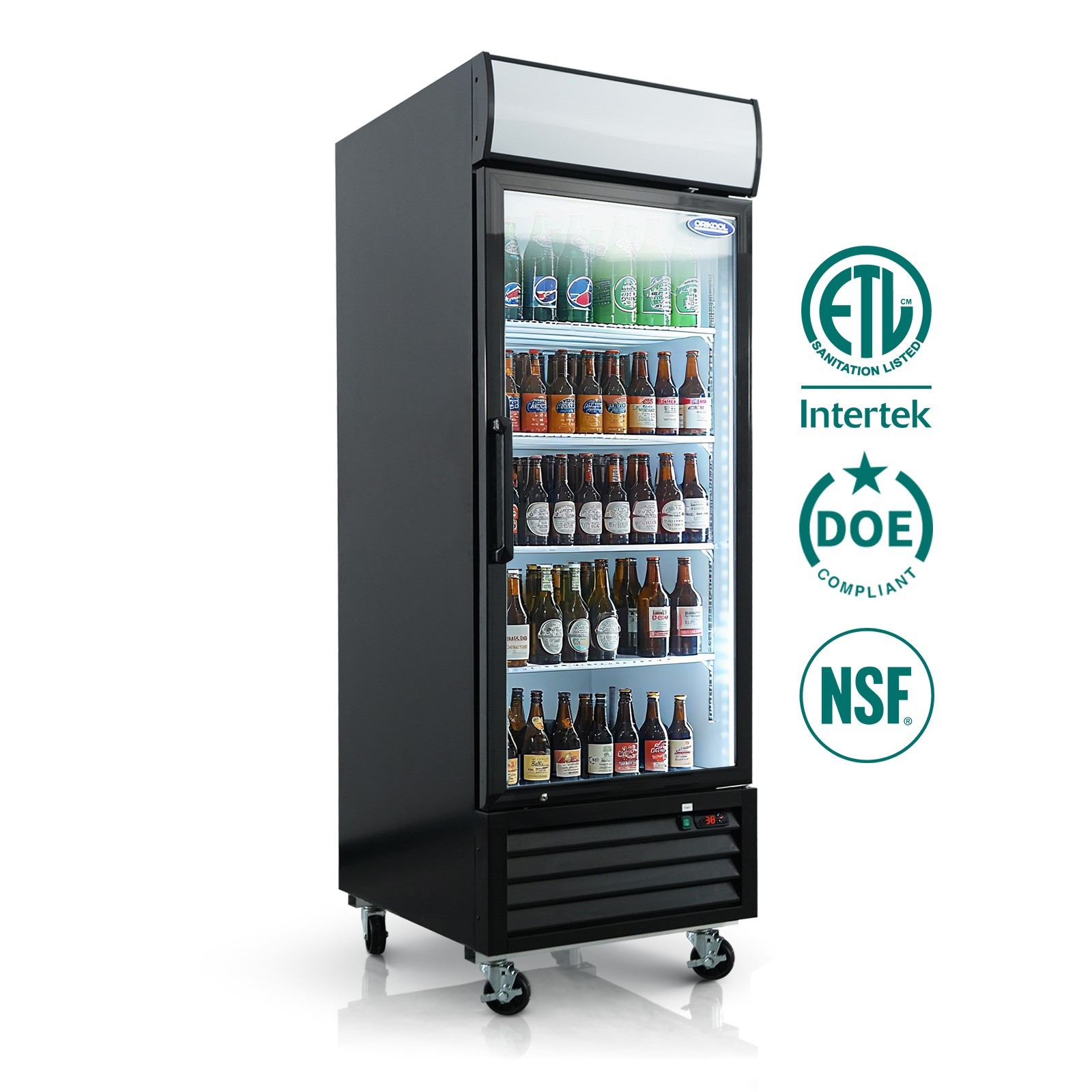 27″ Commercial Display Refrigerator Perfect for Ice Cream&Frozen Food Display