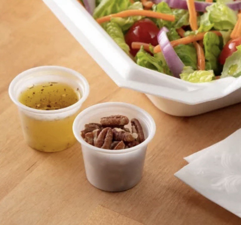 1 oz Plastic Disposable Portion Cup with Lid 100