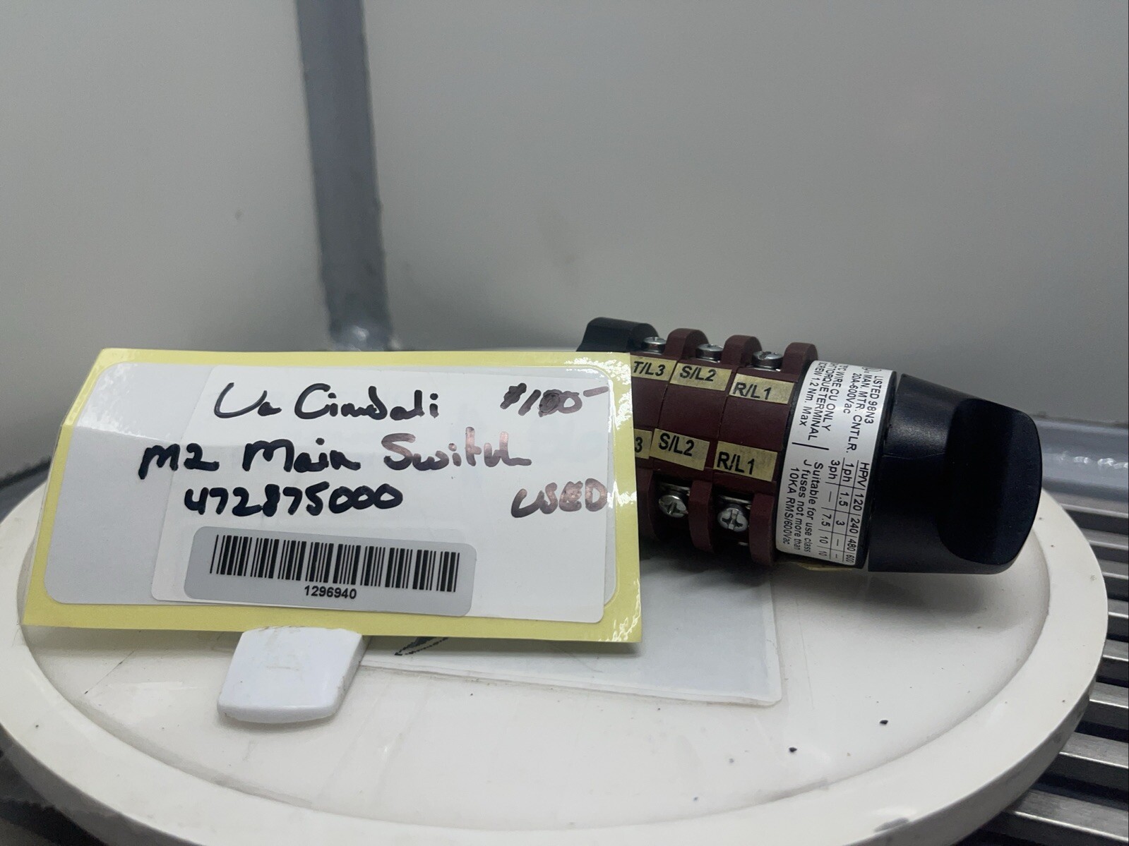 La Cimbali M2 Super-Automatic Main Power Switch # 532-020-208 16A 690V