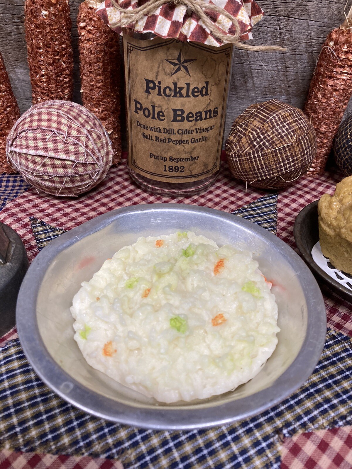 Primitive Farmhouse Kitchen Realistic Fake Faux Food Display COLE SLAW Prop CS9