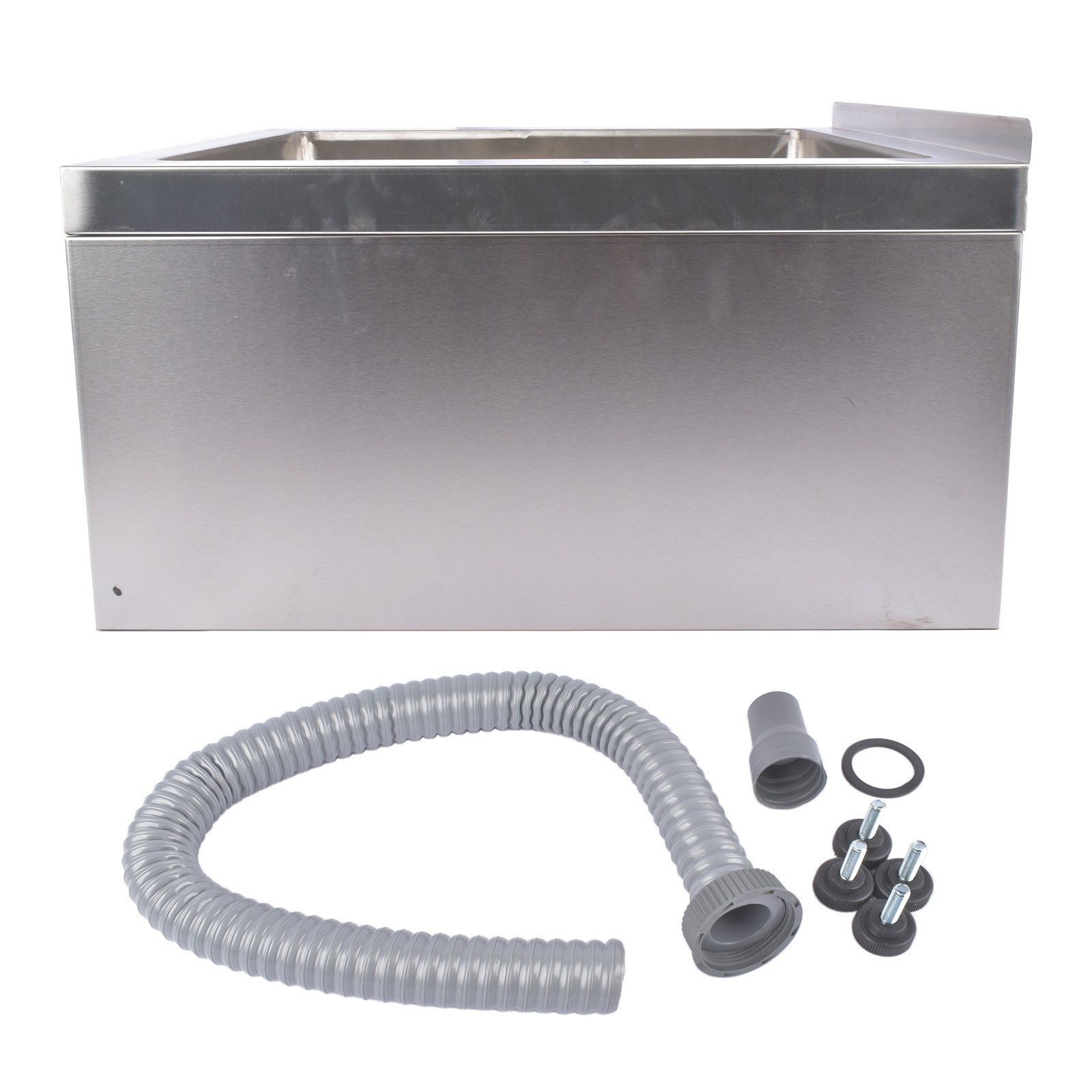 Commercial Mop Sink Stainless Steel Floor Mop Sink Rectangular Deep Basin Silver