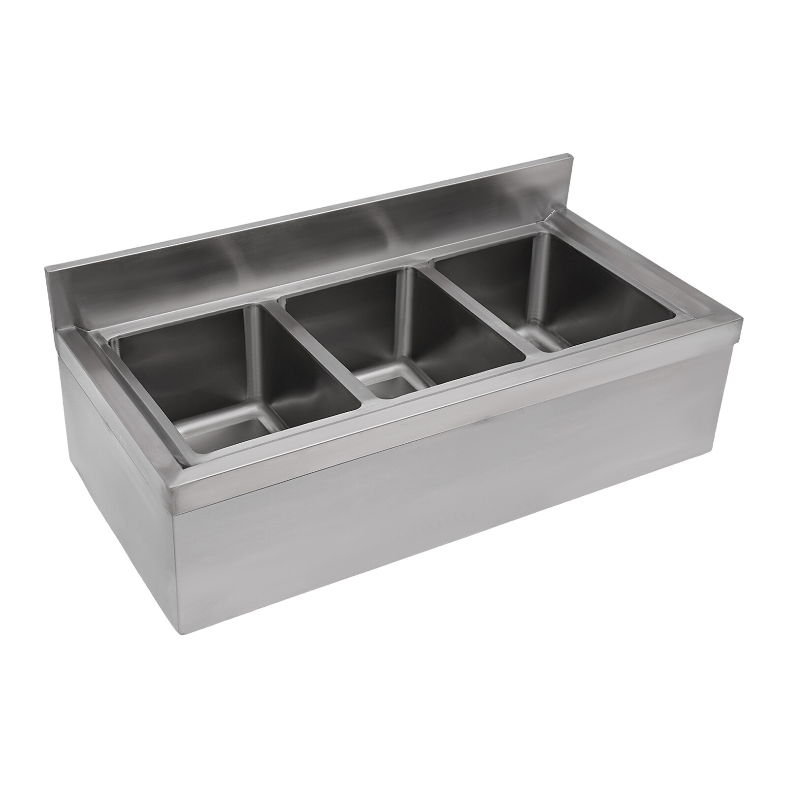 Kitchen Sink Stainless Steel Commercial 3 Compartment Utility Sink With Faucet
