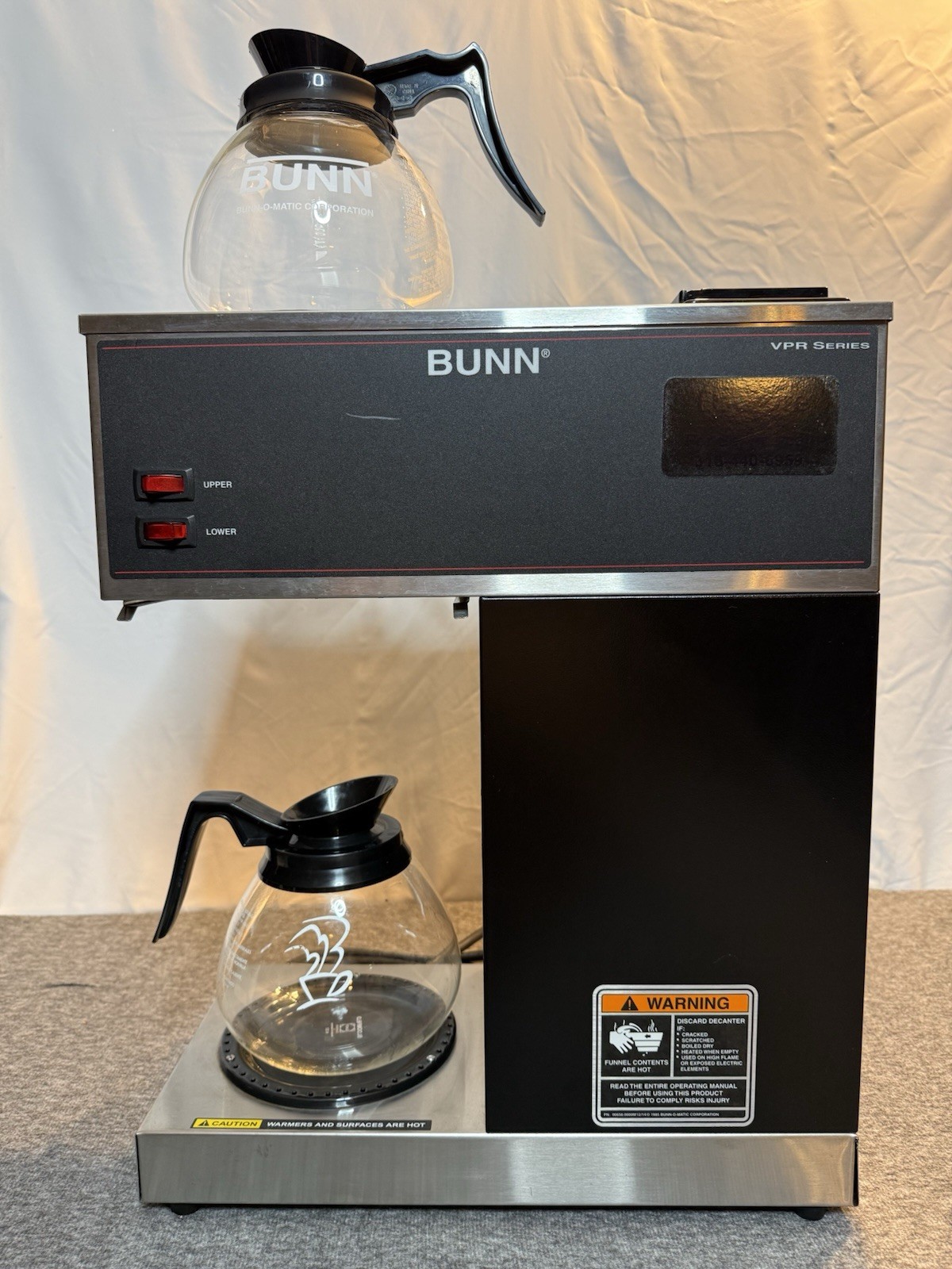 Bunn VPR Series 33200.0001 Pour Over Coffee Maker w/2 Glass Decanters