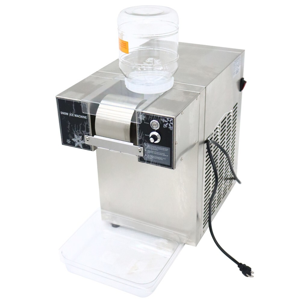 Used 110V Commercial Air Cooling Snowfake Ice Crusher Snow Cone Machine 2 Bucket