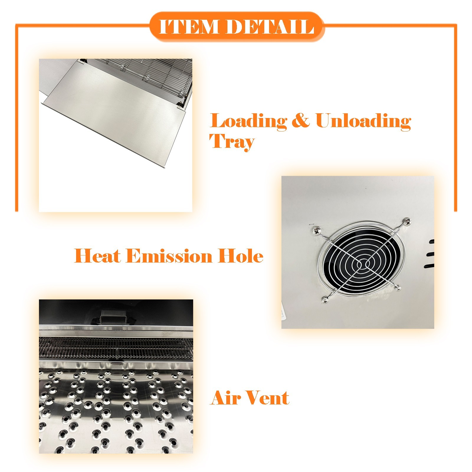 220V 3PH Commercial Conveyor Pizza Oven 9KW 18″ Baking Electric Hot Air Oven
