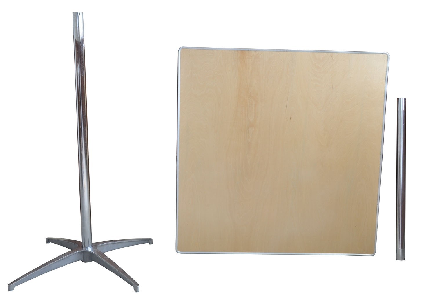 Wood Square Bistro Table 36in Adjustable Height Restaurant Cocktail Event 2 Pack