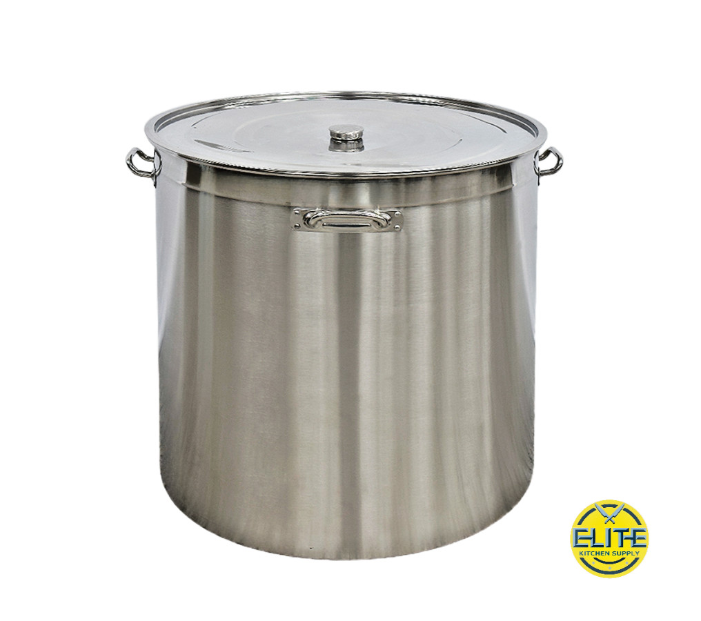 Commercial Stock Pot 274 QT Large Cooking Sauce Pot With Lid Elite Kitchen