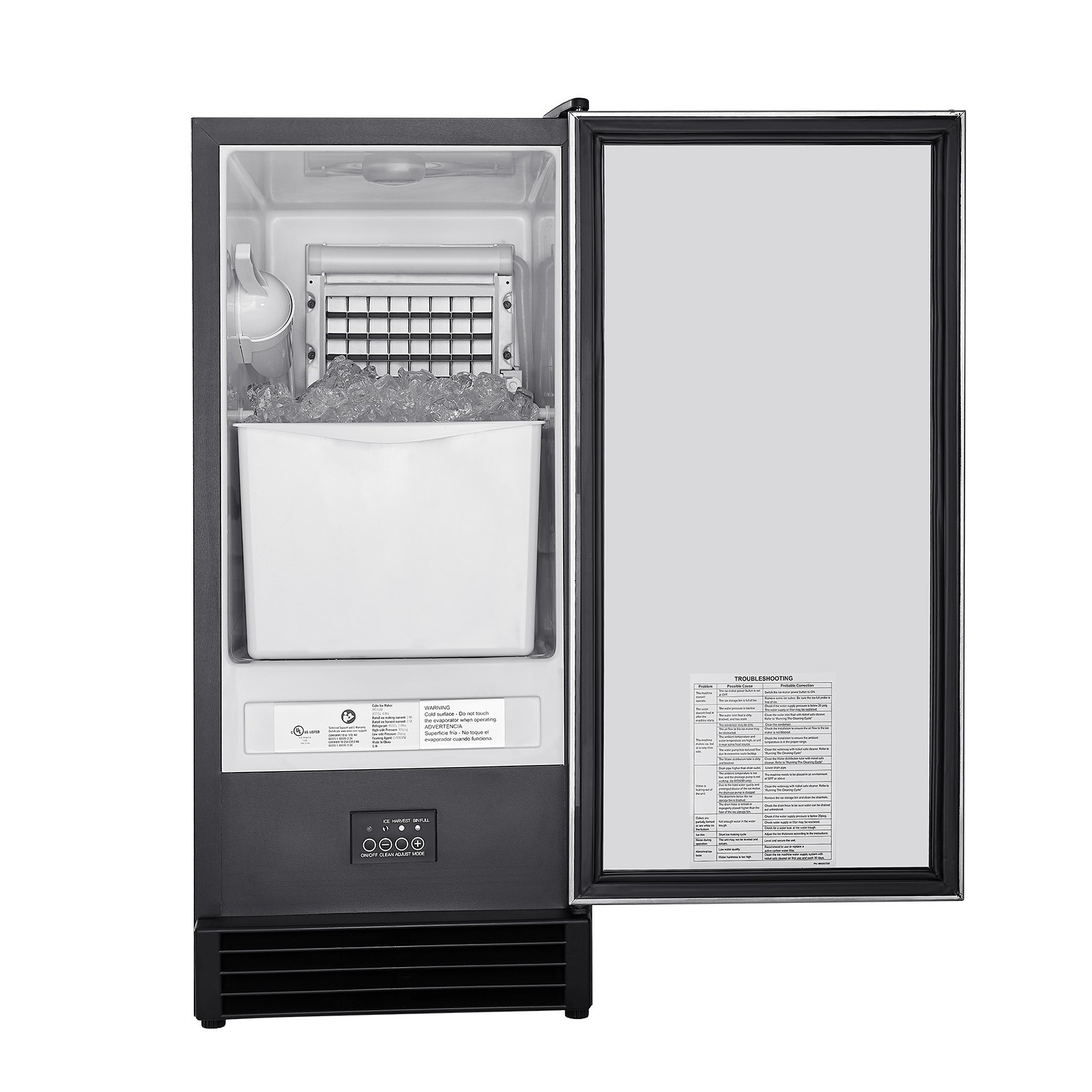 Commercial Undercounter Ice Maker 50Lb/Day Freestanding Ice Cube Machine indoor