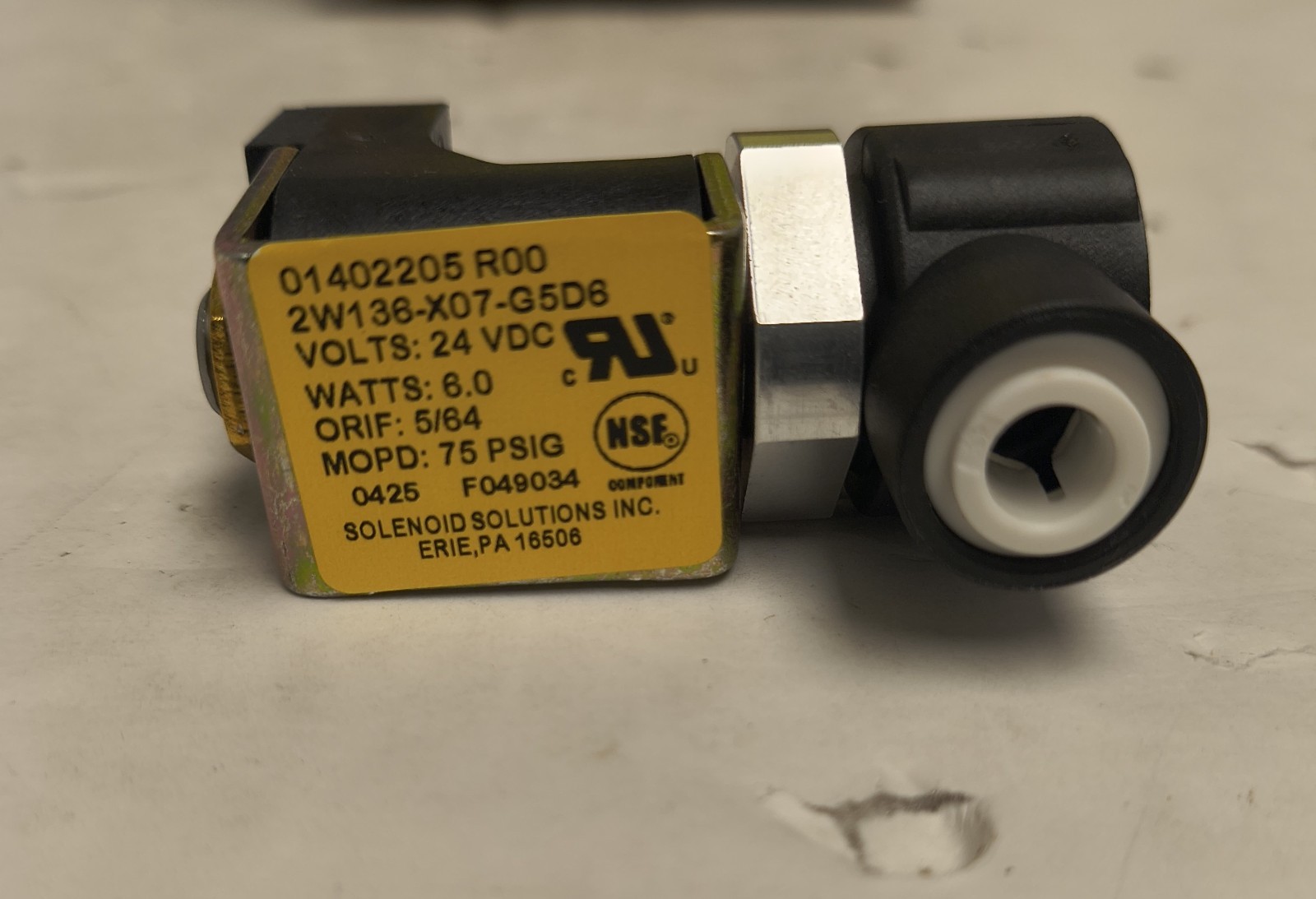 1 New Follett 01536184 Solenoid Valve, Water Feed, 24 Volt DC, 6 Watt