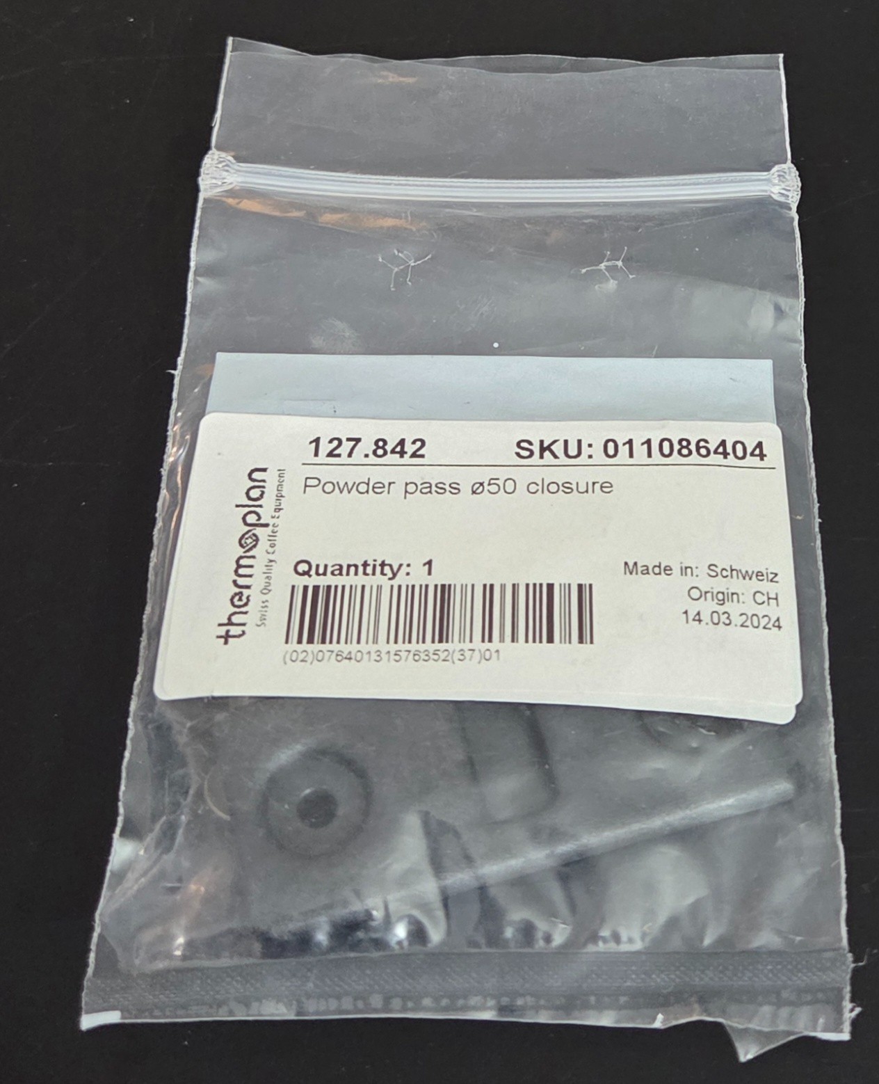 Thermoplan 127.842 Powder Pass ø50 Closure Mastrena II Espresso 41500.1166