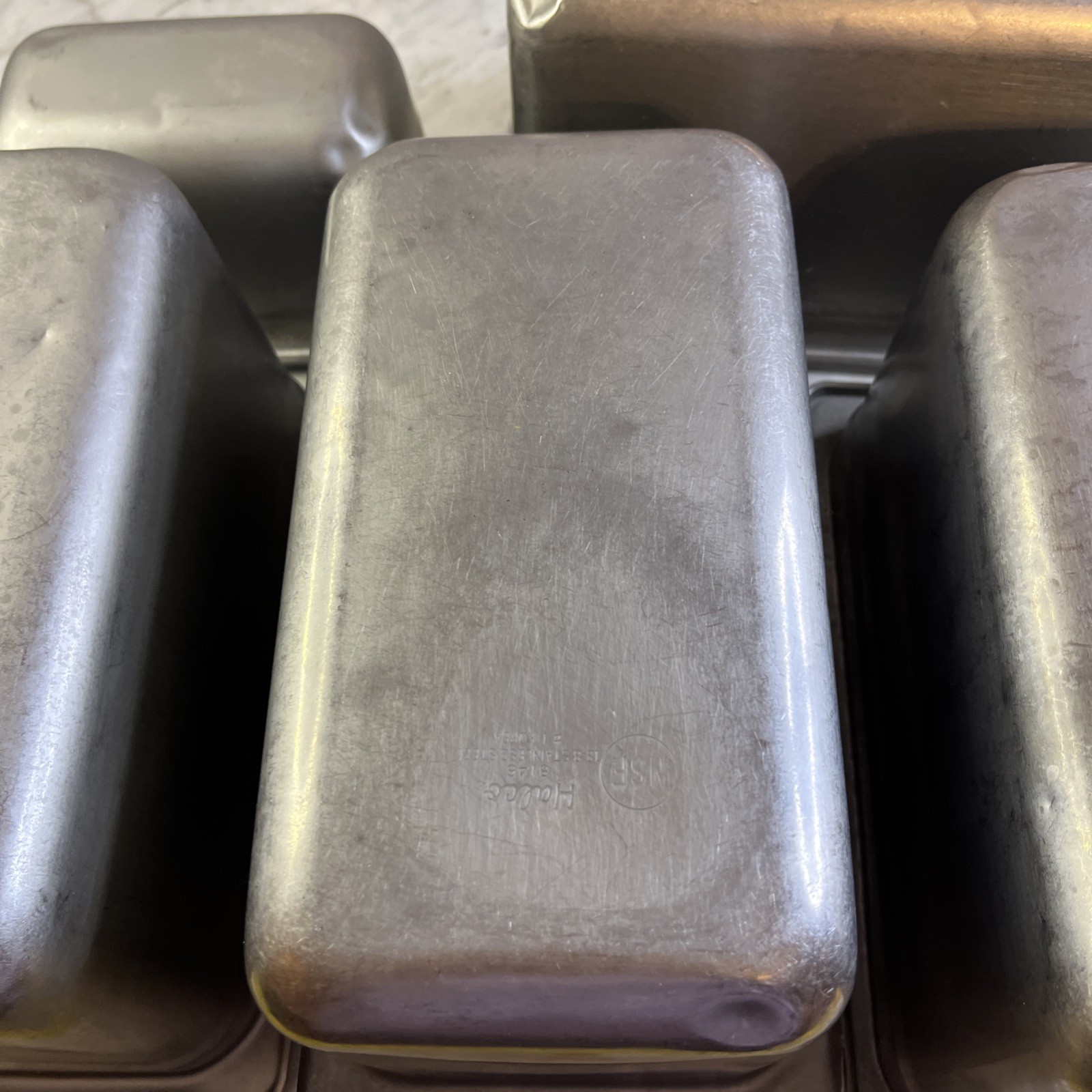 NSF Commercial Metal Pan Lot Stainless Steel 5 Piece 4 8/46 Food Service