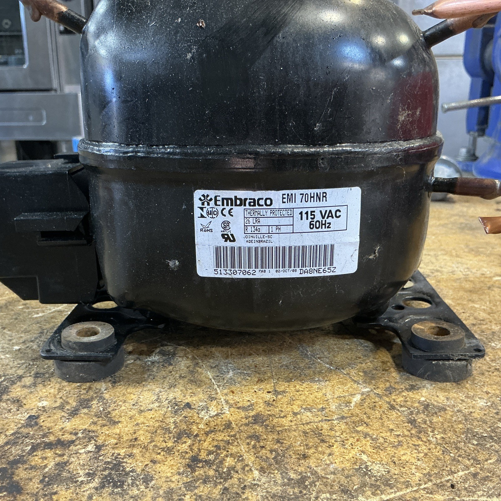 Embraco EMI70HNR Replacement Refrigeration Compressor 1/3 HP No Start Component