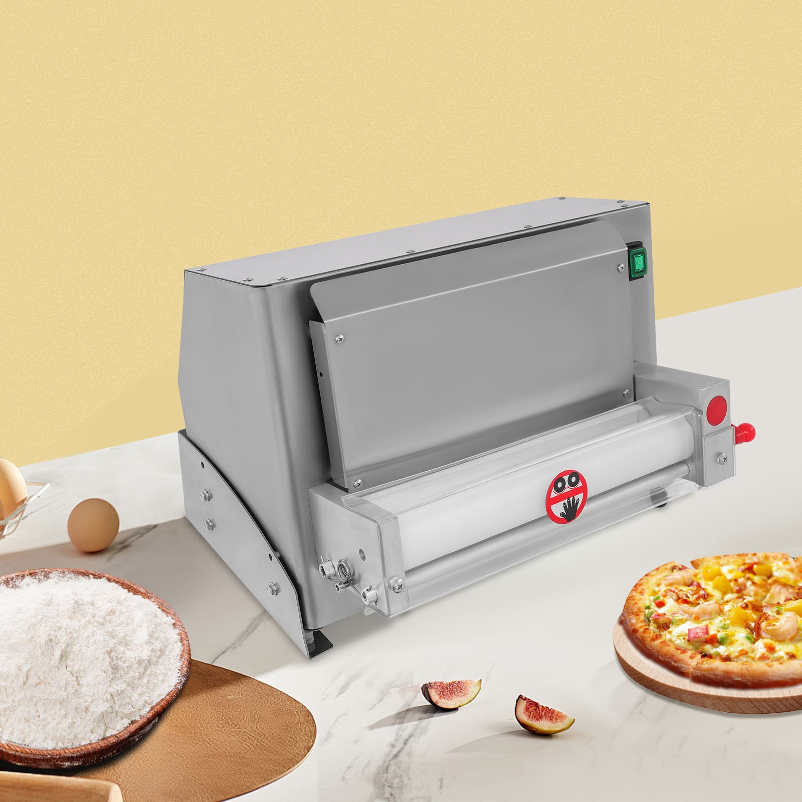 1mm-5.5mm Automatic Pizza Press Shaping Machine Electric Pizza Dough Machine