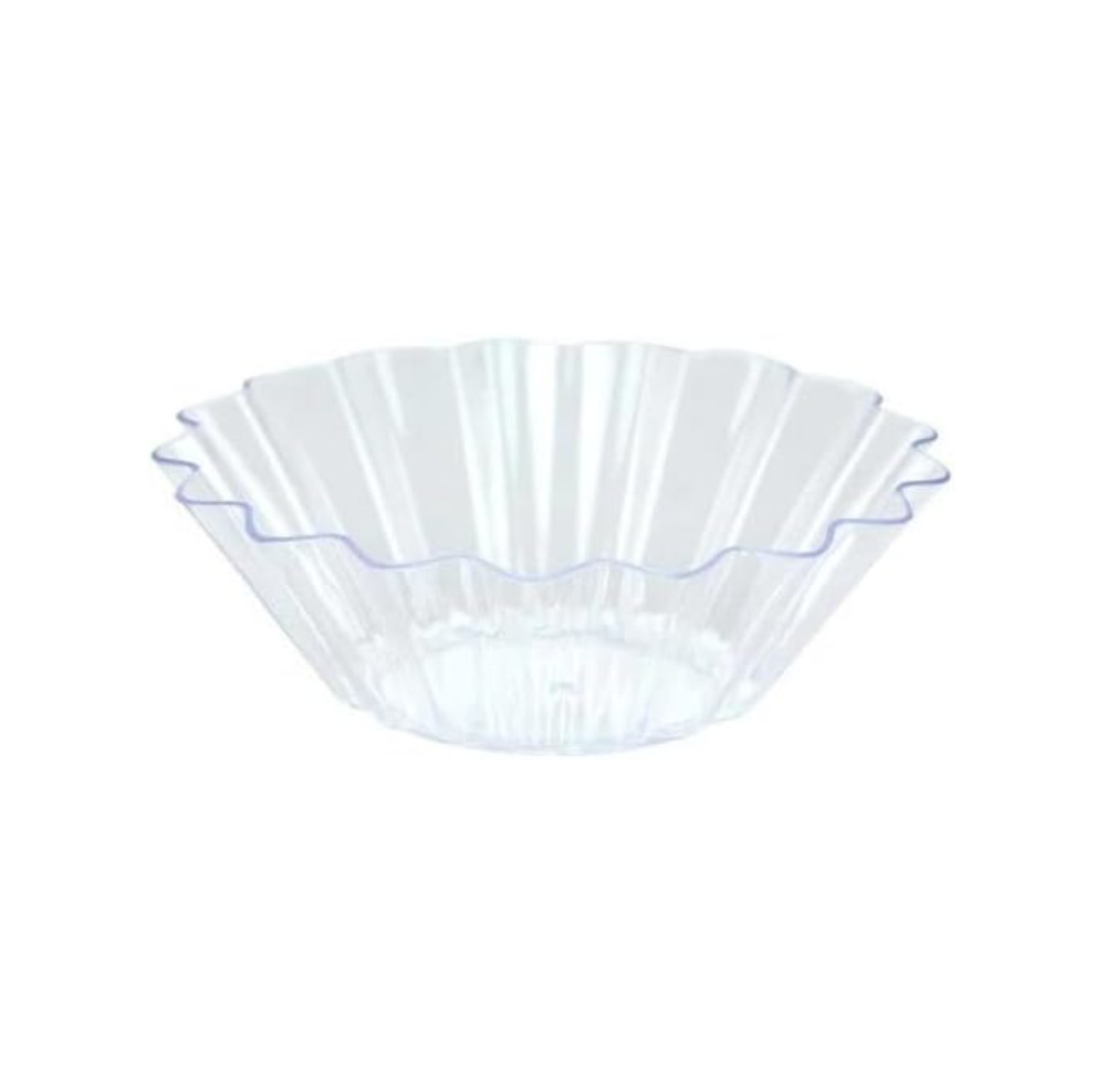 2oz Clear Mini Plastic Fanflair Dish – Disposable Dish for Appetizers 144pcs