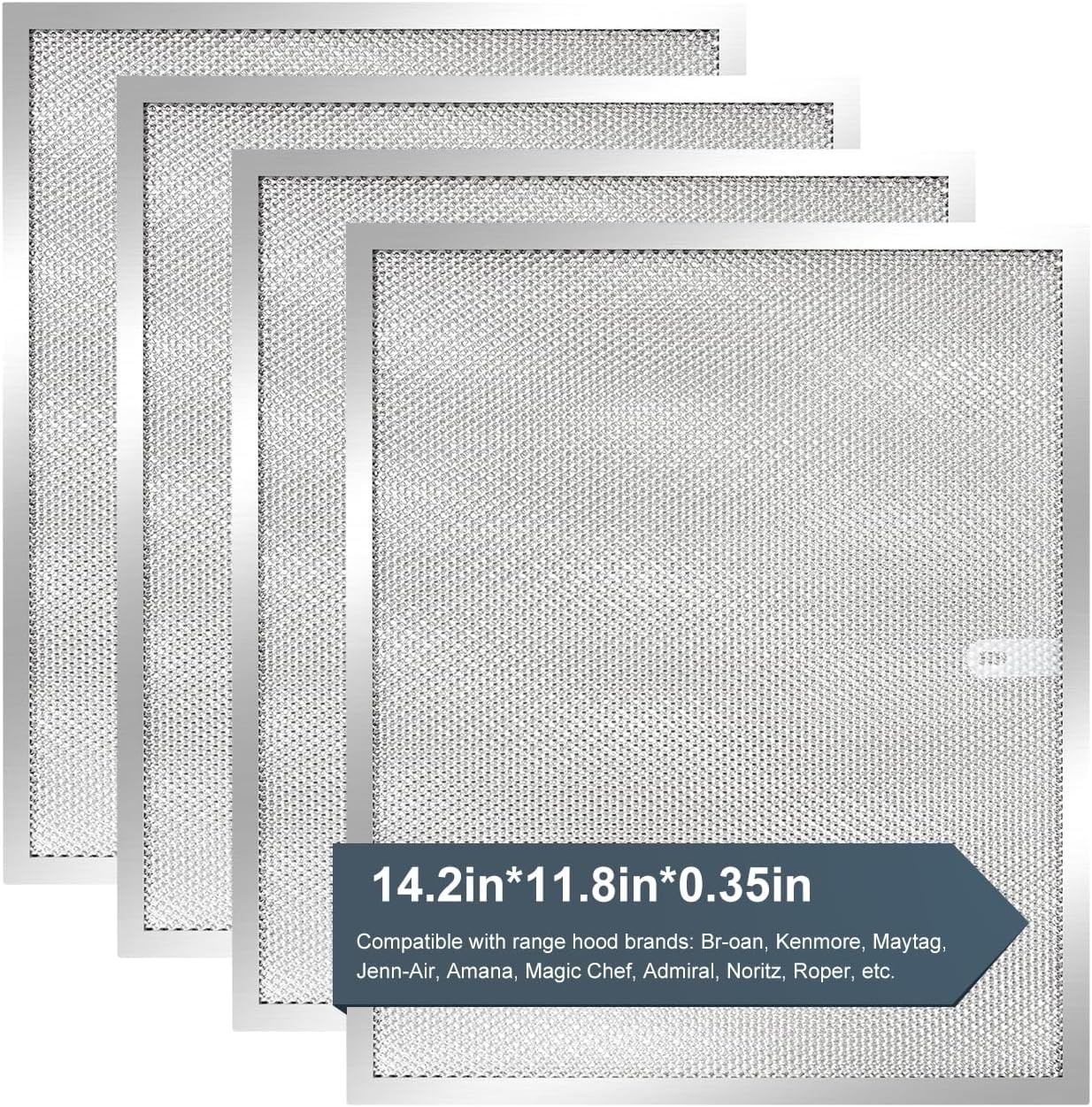Range Hood Grease Filter 11-3/4″ x 14-1/4″2-Pack Aluminum Filter Compatible w…