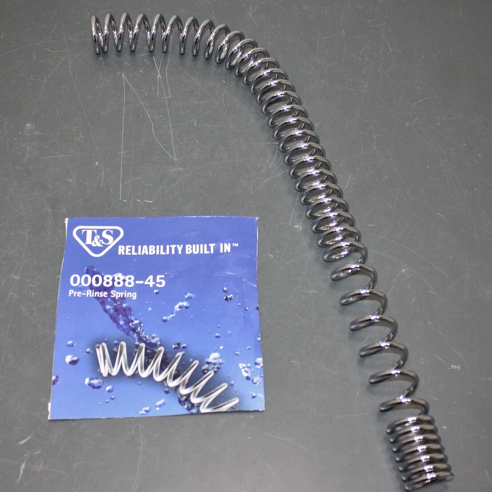 T&S Brass Replacement Spring 000888-45, Chrome Plated Steel for Pre-Rinse Faucet