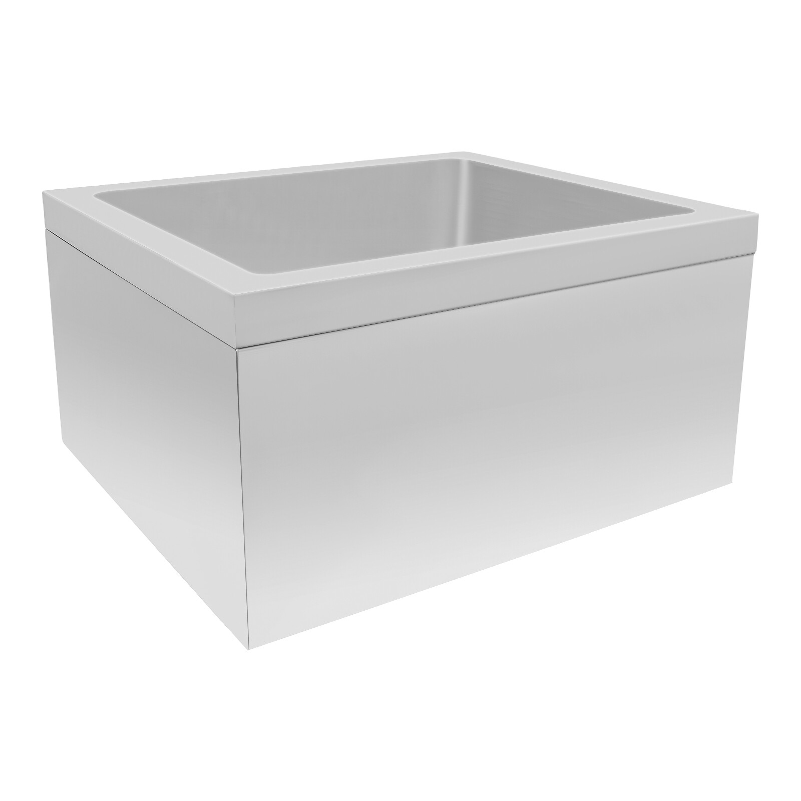 Stainless Steel Floor Kitchen Mop Sink 19″ x 22″ x 12″ 8″ Deep Basin Rectangular