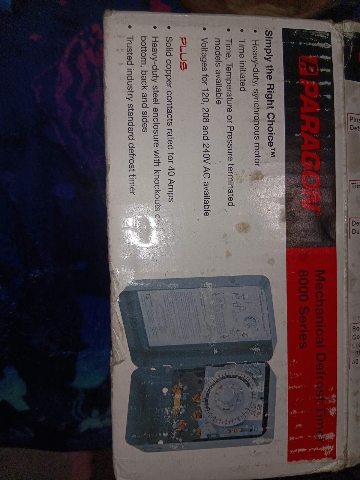 Paragon 8000 Series 8045-00 Mechanical Defrost Timer for Walk-In Freezer