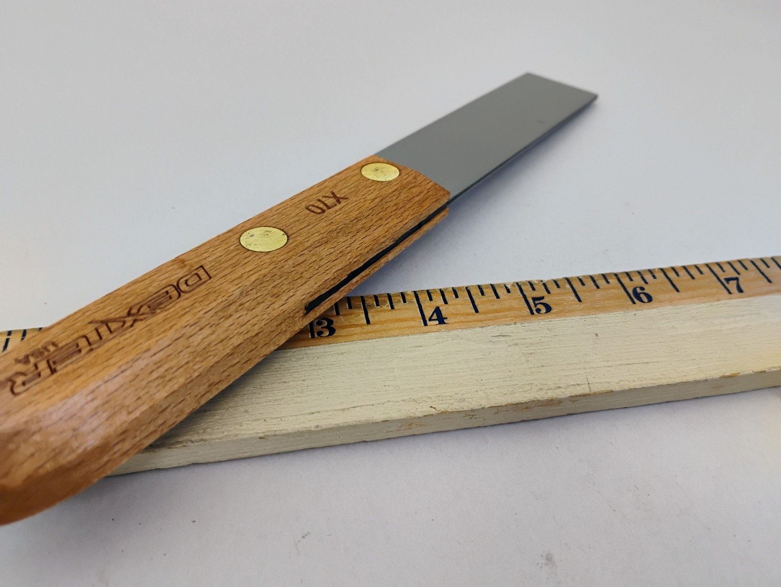 Dexter USA Wood Handle Mill Knife 4×1.25 inch Heavy Gauge Stiff Carbon Steel X70