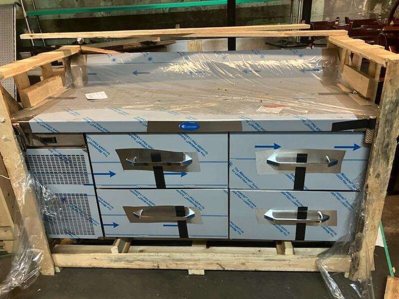 Randell 9235-513 72″ Worktop Refrigerator w/ 4 Drawers
