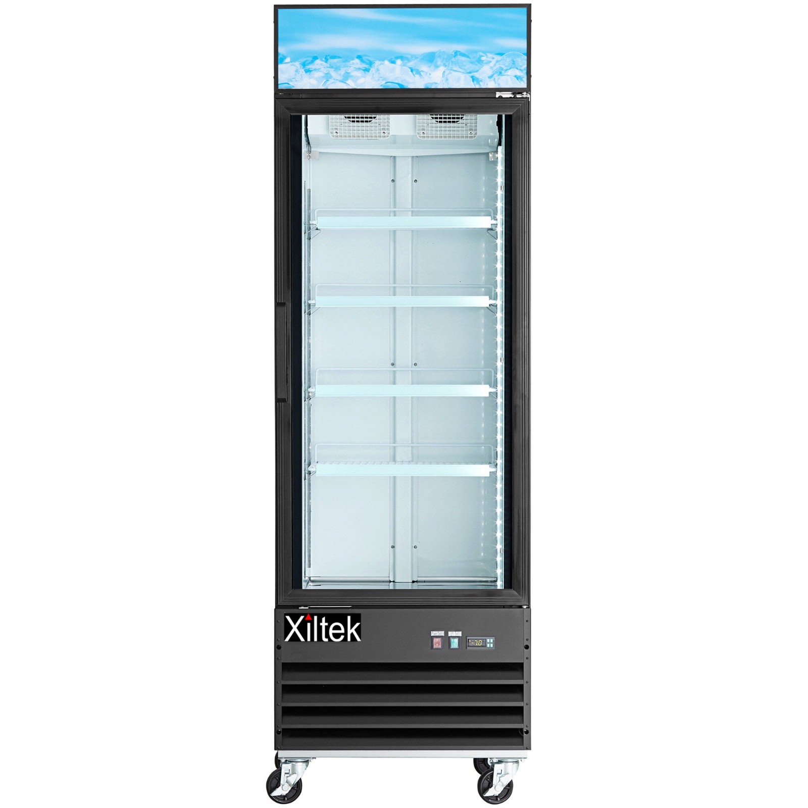 New Xiltek 27″ Swing Glass Door Merchandiser Commercial Freezer – 16 cu. ft.