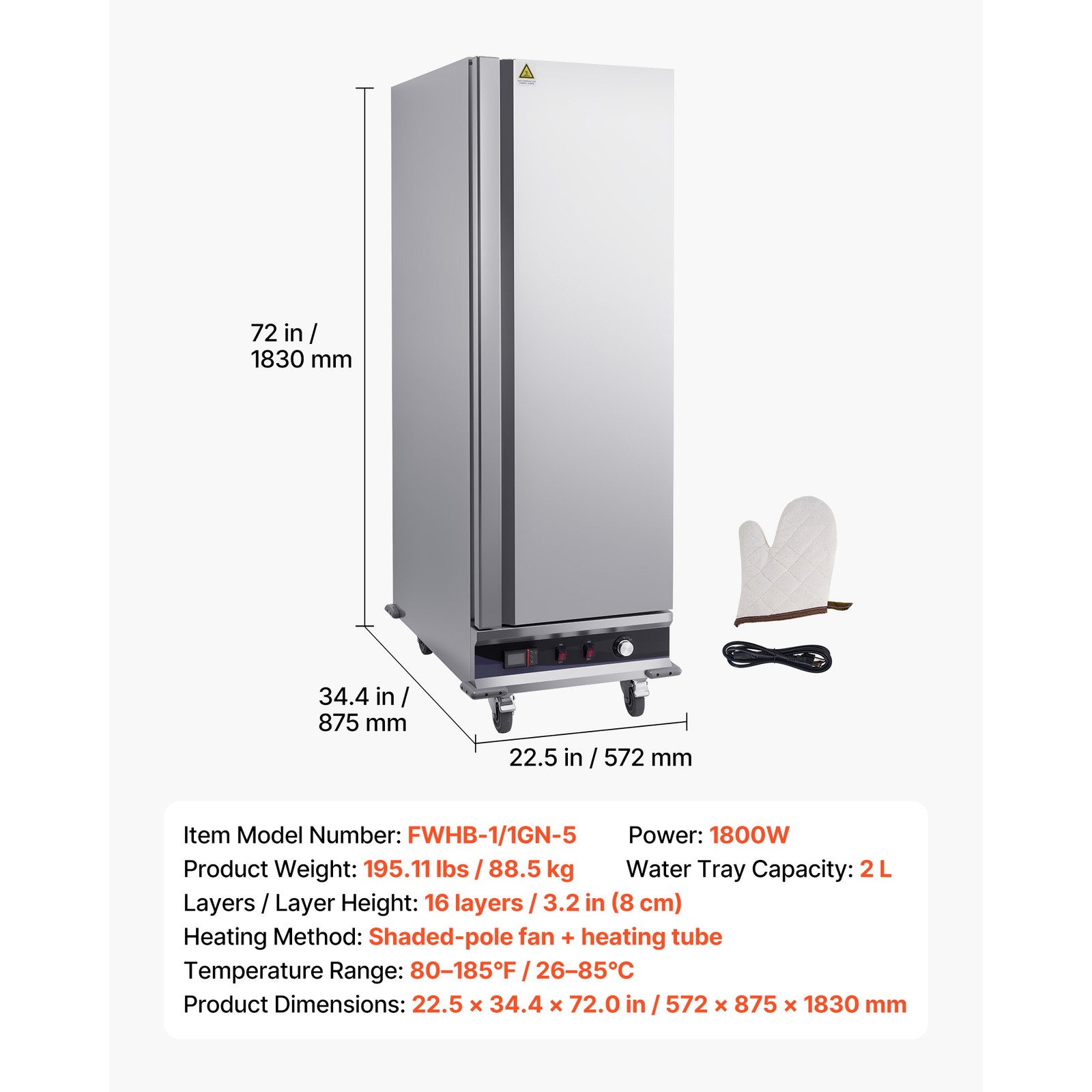 Uimoso Hot Box Food Warmer Electric Food Warmer Cabinet with 16 Tiers