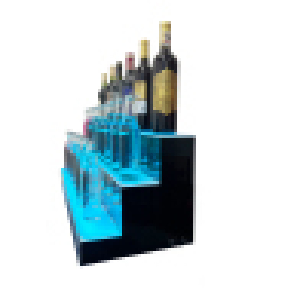 LED Lighted Liquor Bottle Display Shelf Bar Display Bottle Stand 2-3-4 Tiers