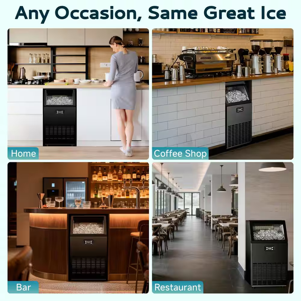 17.6 In. 150 Lbs. /24H Full Size Cubes Built-In/Freestanding Commercial Ice Make