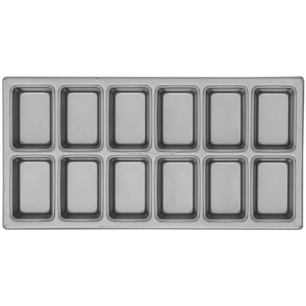 Chicago Metallic 45755 Glazed 12-Cavity Mini-Loaf Pan