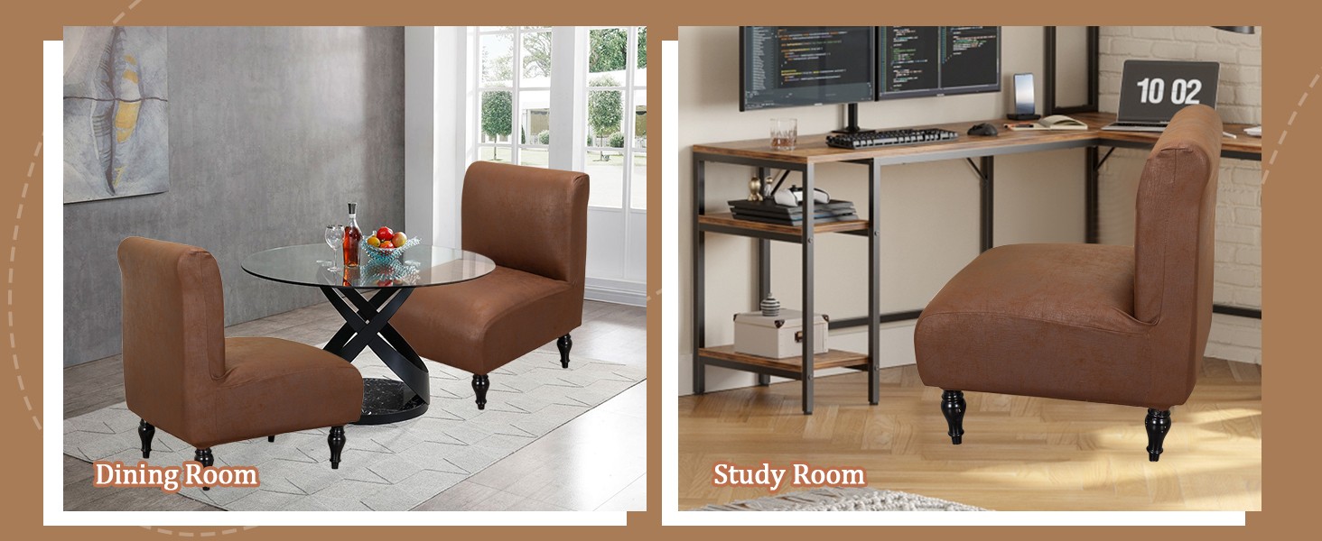 Armless Accent Chair Cover Slipcover, Stretch Spandex Chair Covers for Living