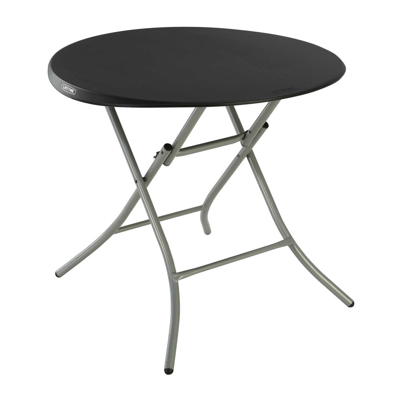 Lifetime 33-Inch Round Folding Table Black Portable Indoor Outdoor Use 81316