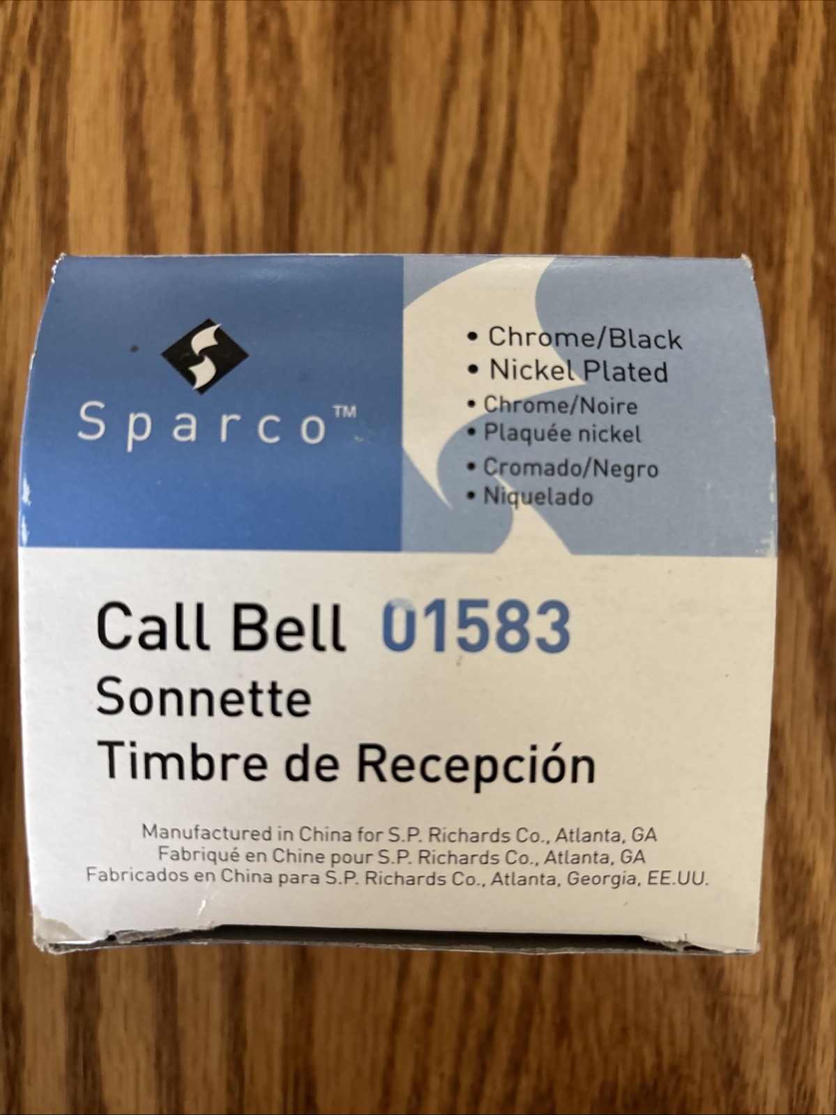 Sparco SPR01583 Nickel Plated Call Bell. Open box