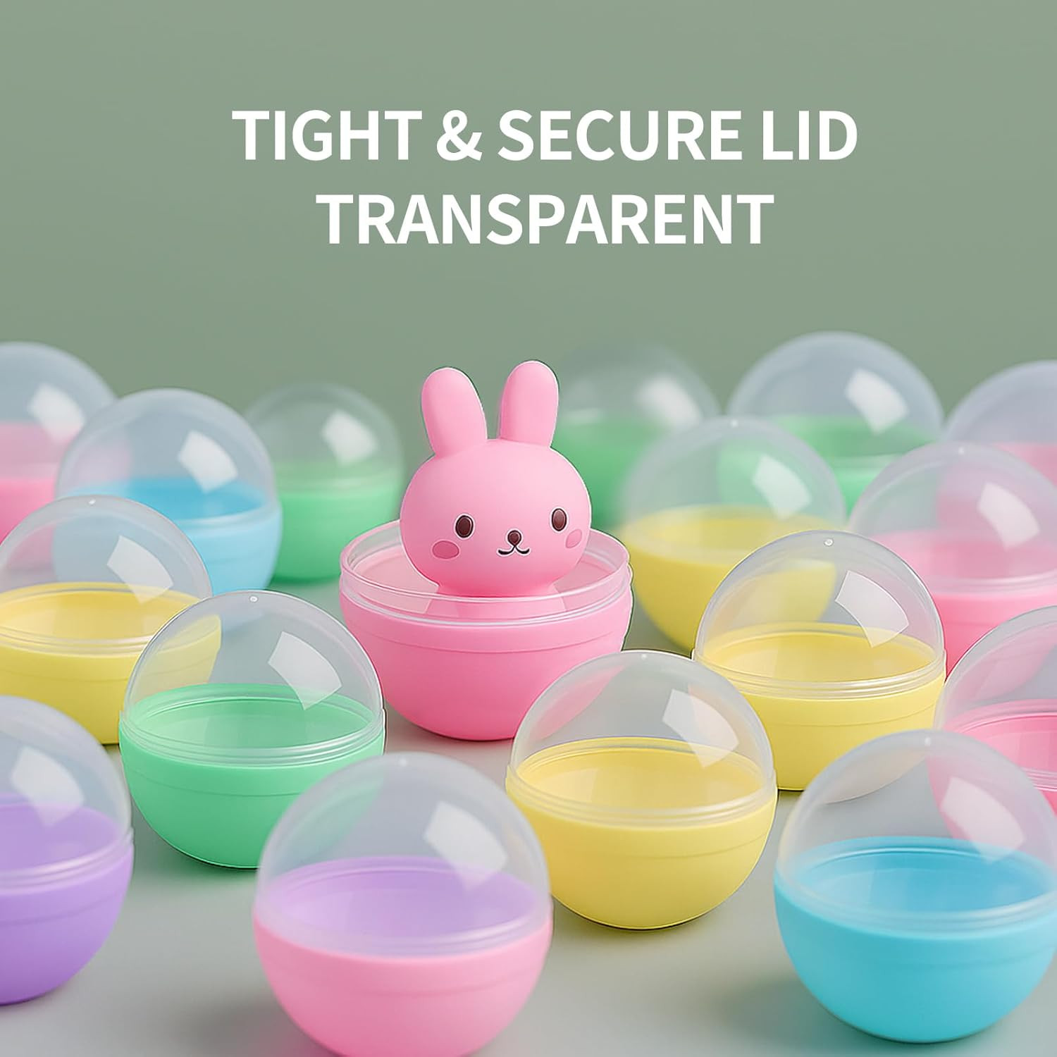 50Pcs 2 Inch Colored Vending Machine Capsules, Gumball Machine Capsules, Plastic