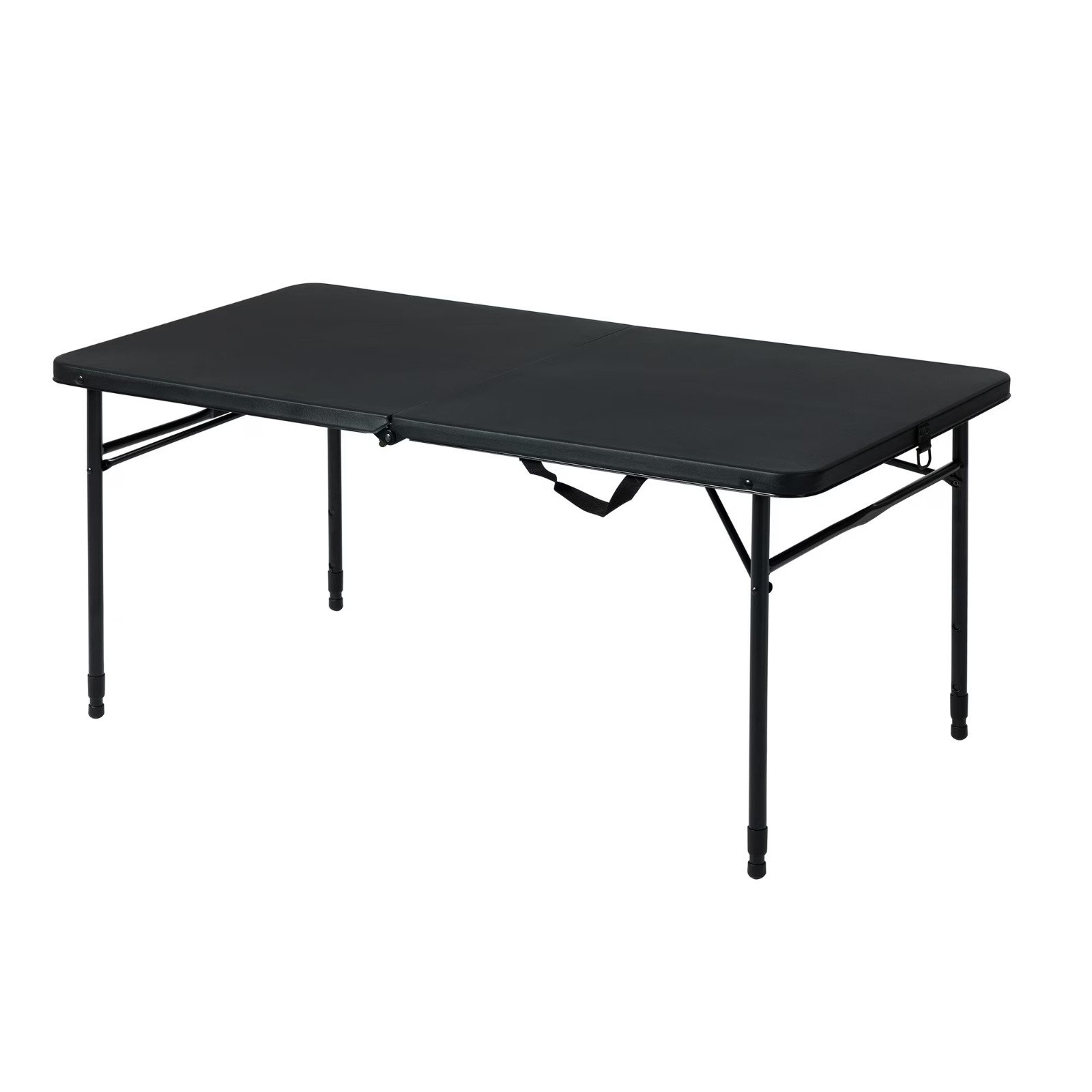 Mainstays 4′ Adjustable Height Centerfold Folding Table, Black