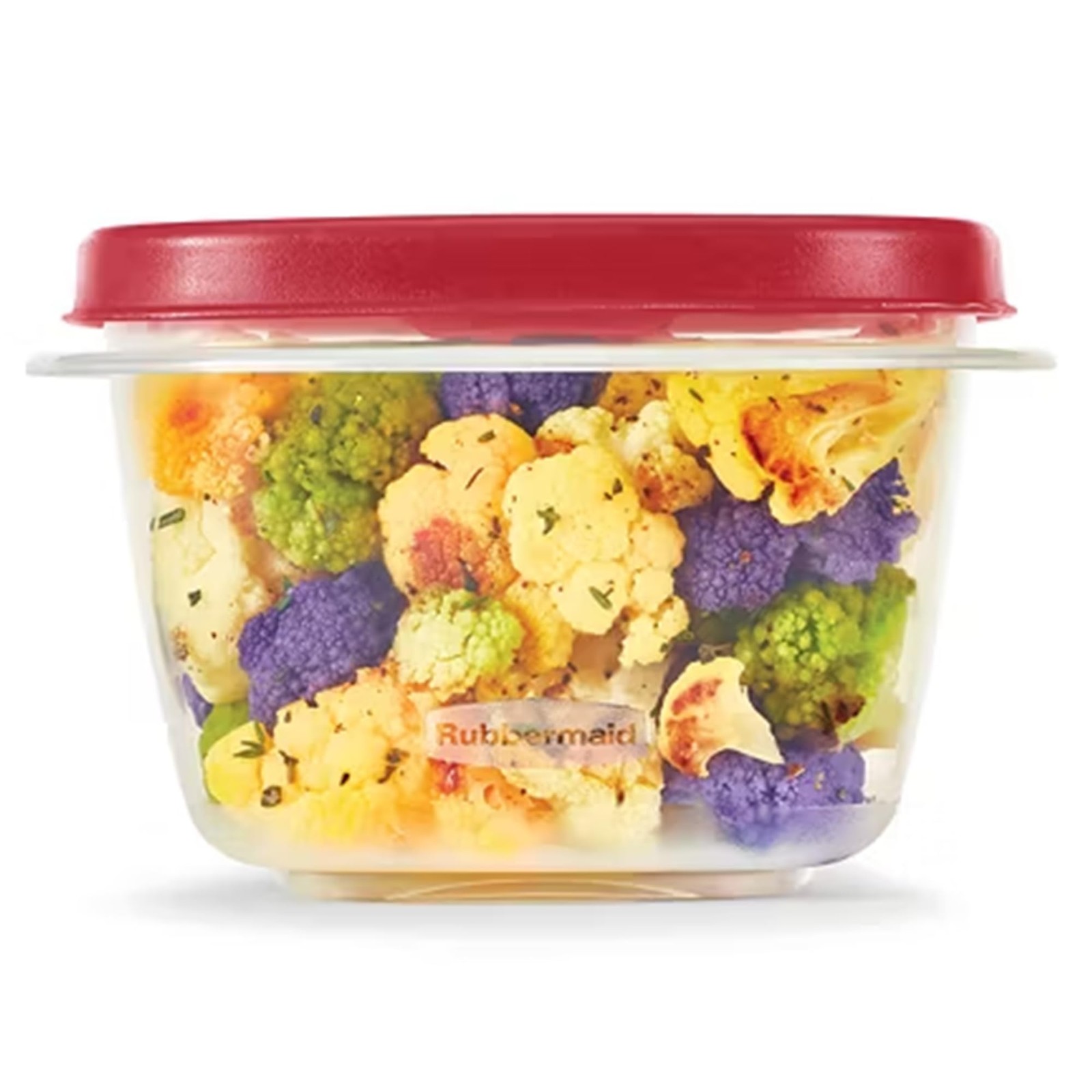Rubbermaid Easy Find Lids Food Storage Containers, 2 Cup, Racer Red, 4-Piece Set