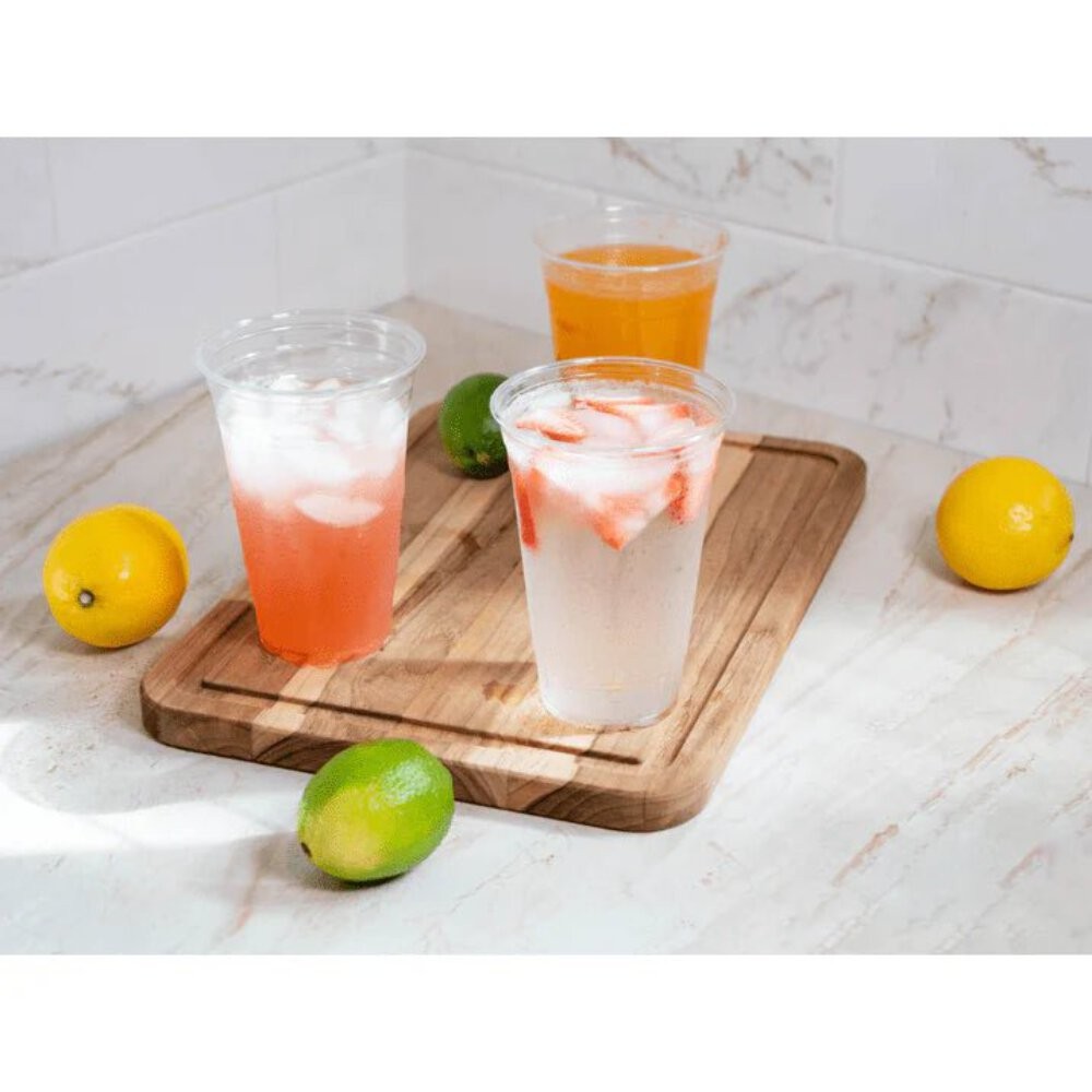 24oz Plastic Clear PET Cups, for All Kinds of Beverages 5 Pack