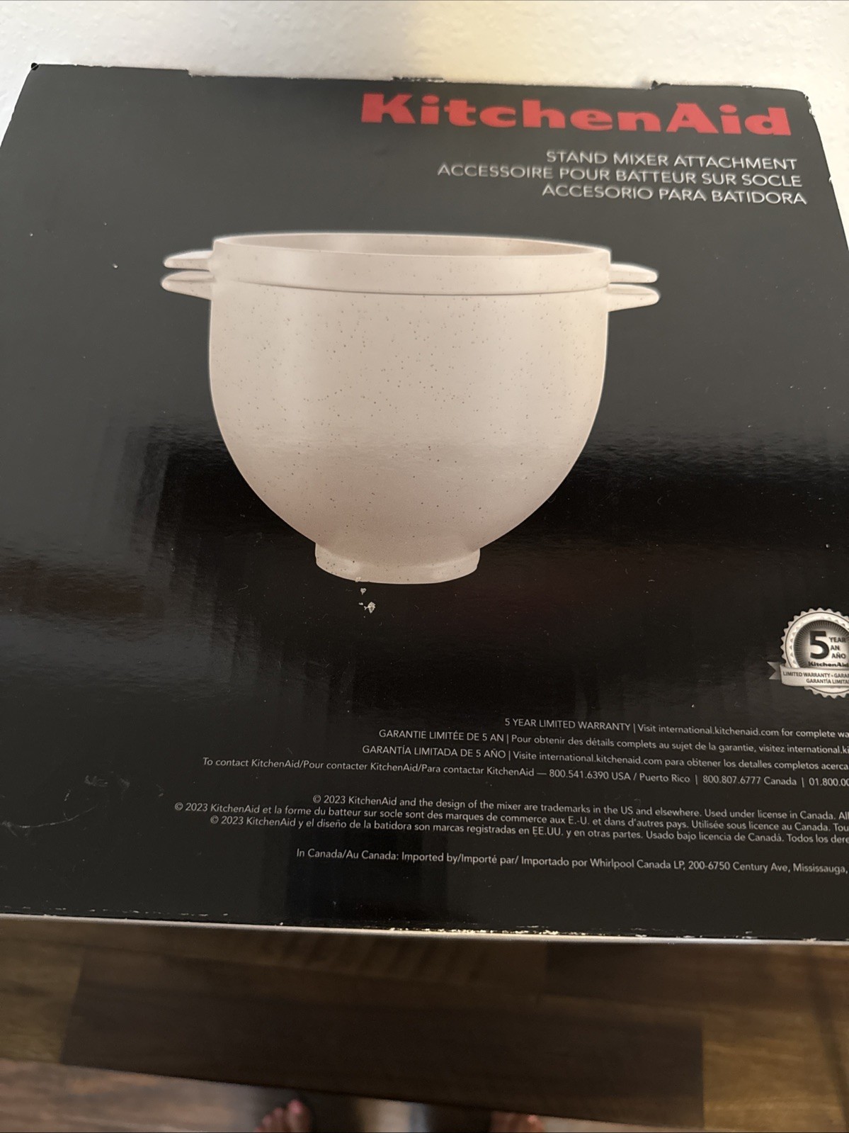 KitchenAid Bread Bowl with Baking Lid Stand Mixer Attachment Nib