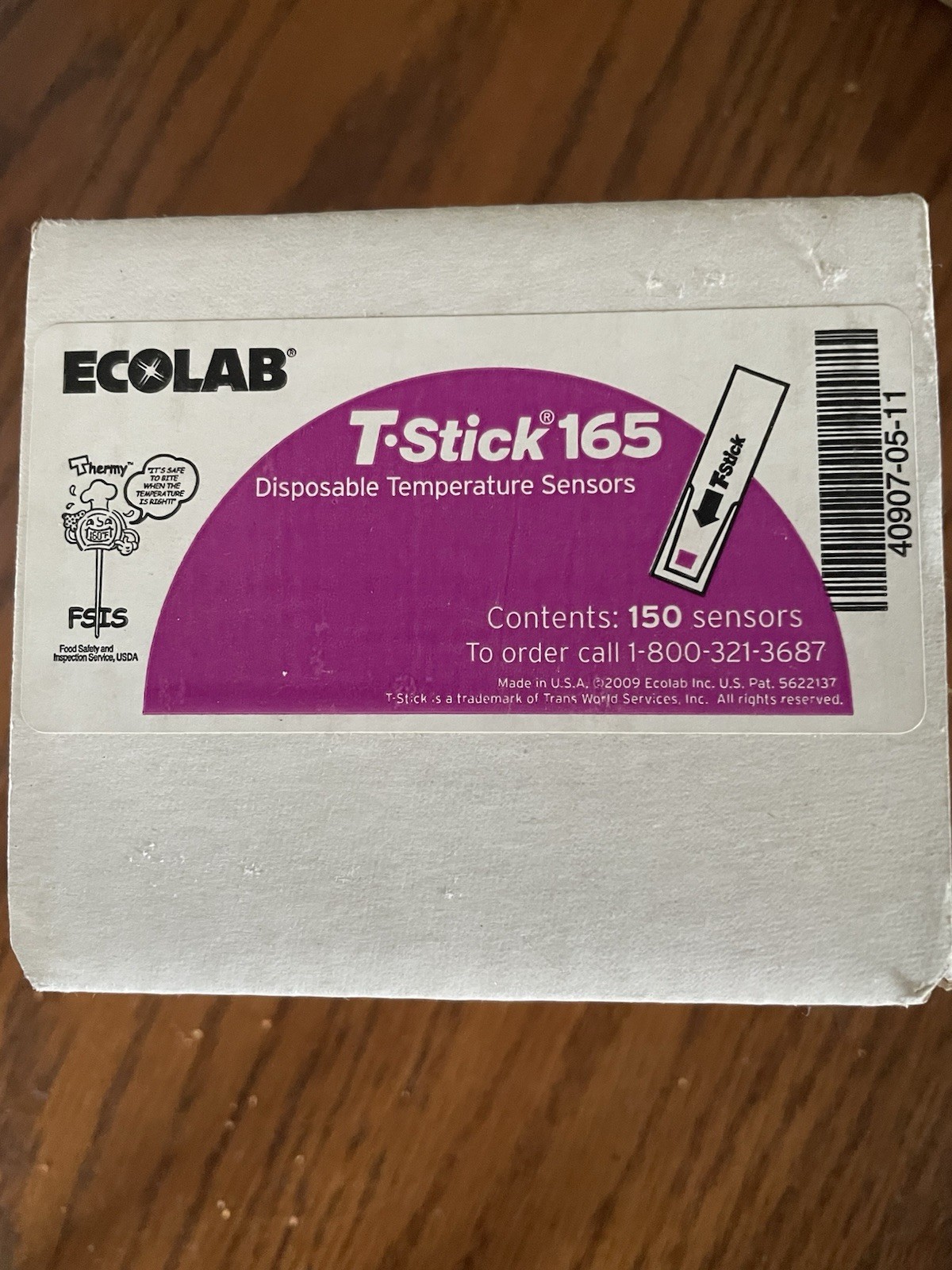 Ecolab T-Stick 165 Temperature Sensor Stick Disposable 150/box