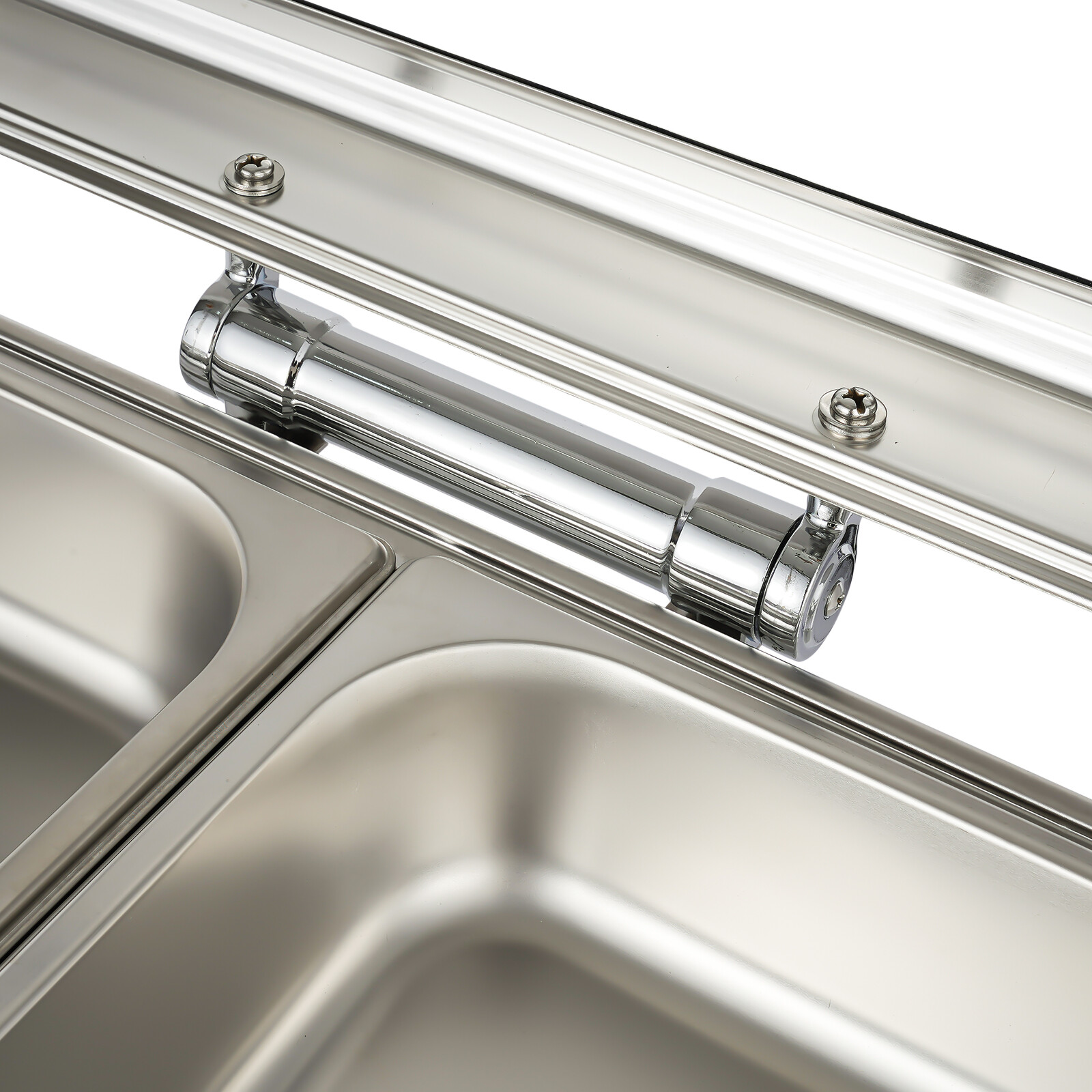Stainless Steel Chafing Dish Set with 2 Compartments, 9L Electric Warmer