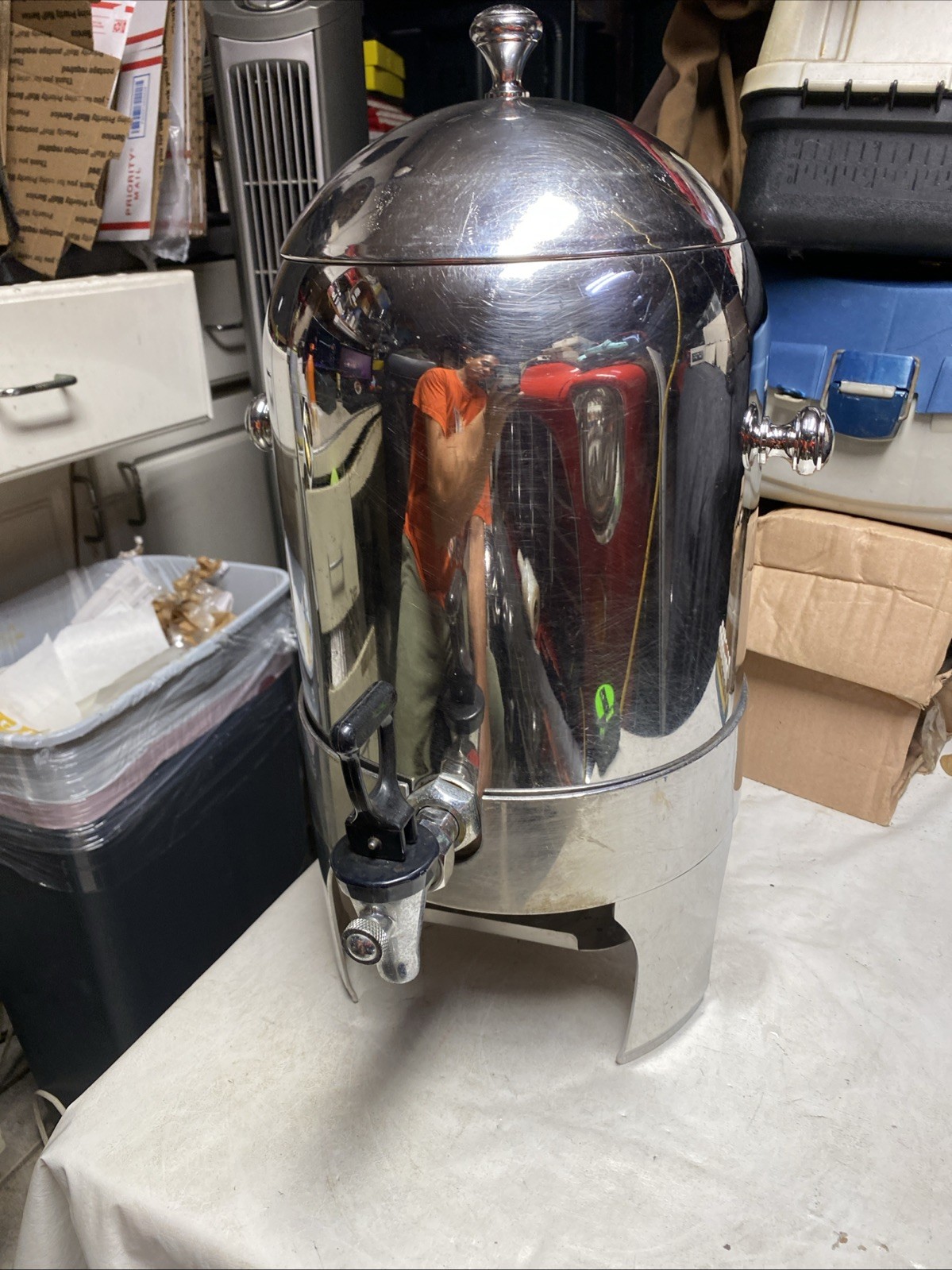 Hot Beverage Dispenser Stainless Steel Coffee Chafer Urn Hot Drink Dispenser #1