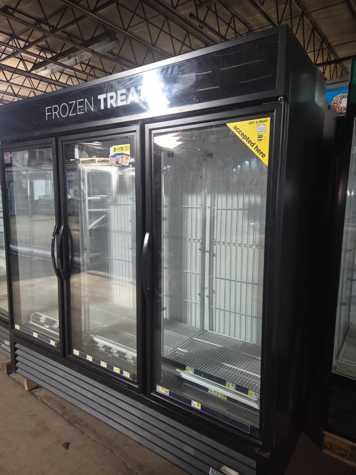 3 Doors commercial freezer. Good working order. Recently removed from the store