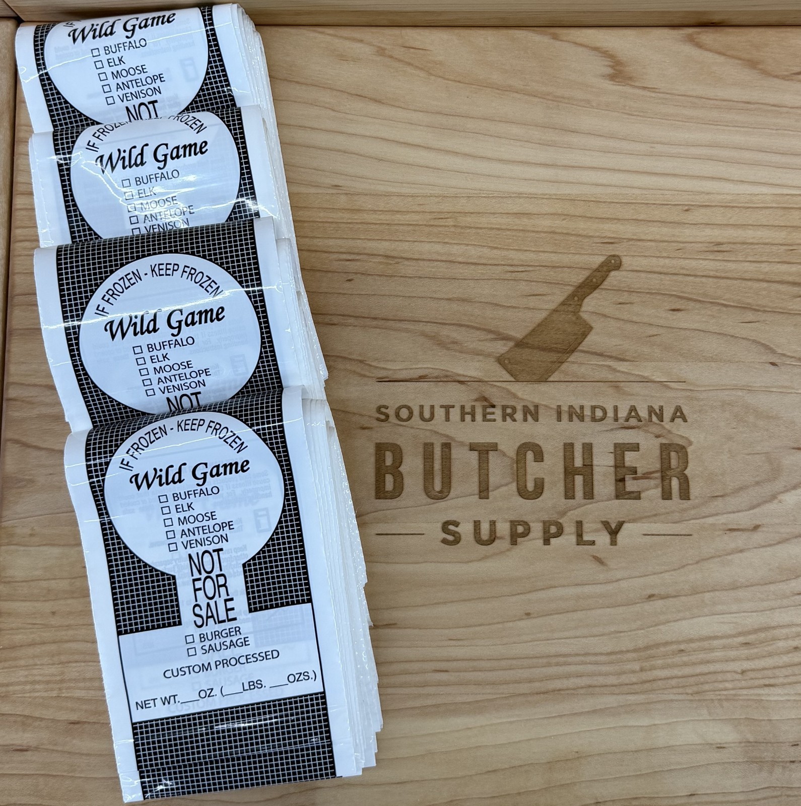 1lb Wild Game Bag Printed «Not for Sale» – 200 count bags- Free Shipping