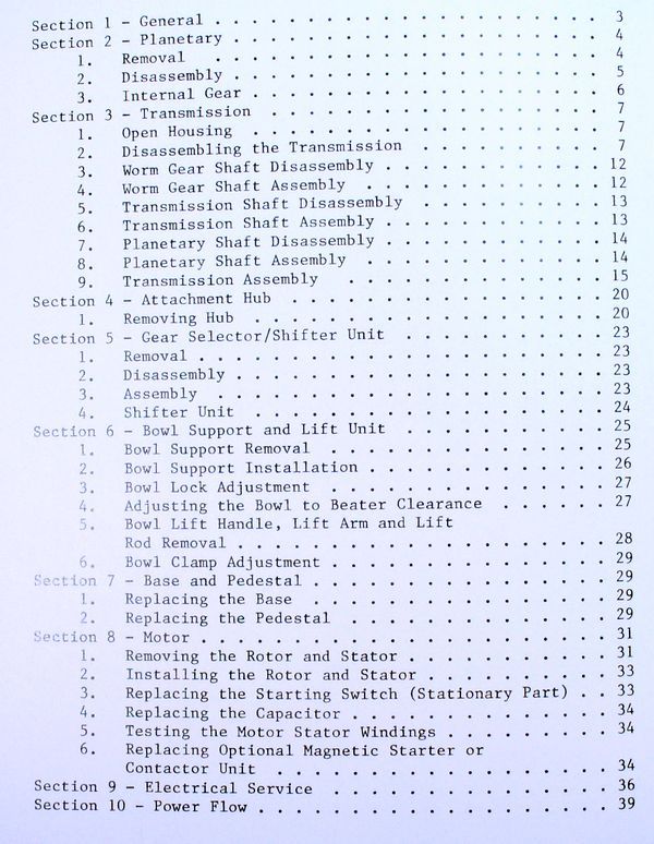 Hobart D300 Mixer Service Repair Manual Technical Shop Book