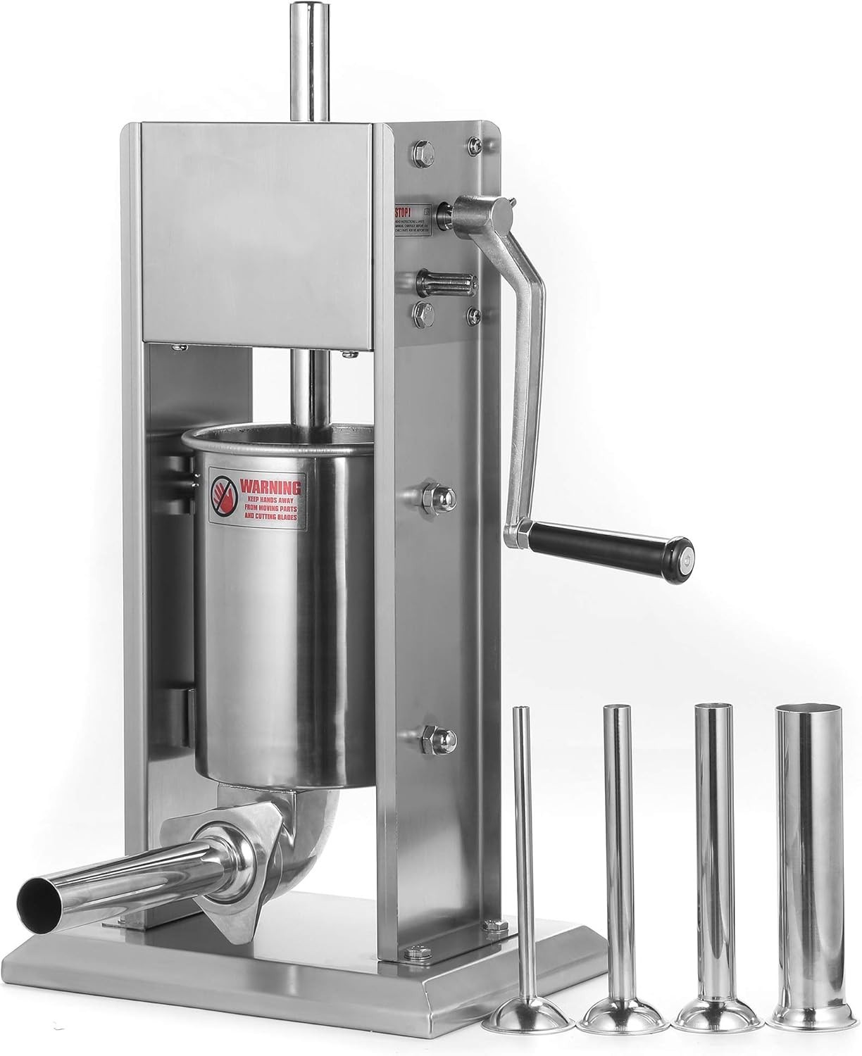 Stainless Steel Vertical Sausage Stuffer,Sausage Stuffer Machine,Sliver,Dual Spe
