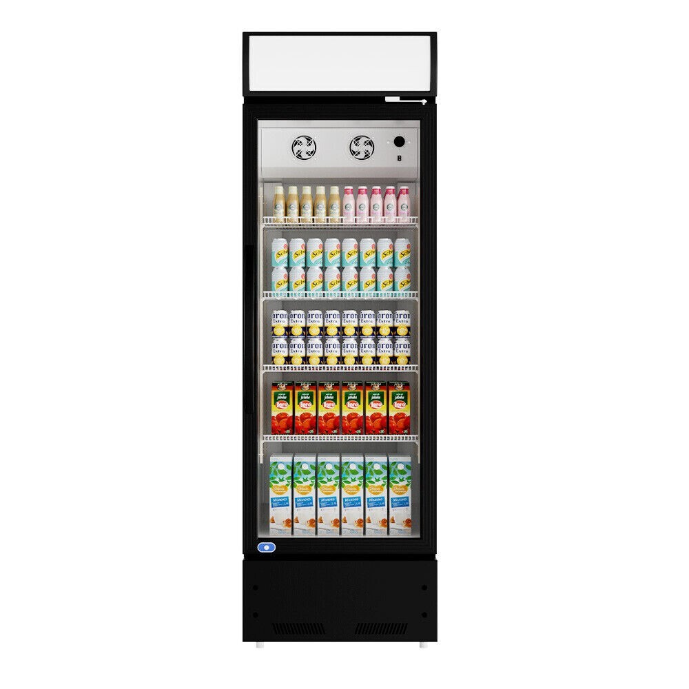 Fricool 23″ Single Glass Door Merchandiser Refrigerator Beverage Cooler NEW