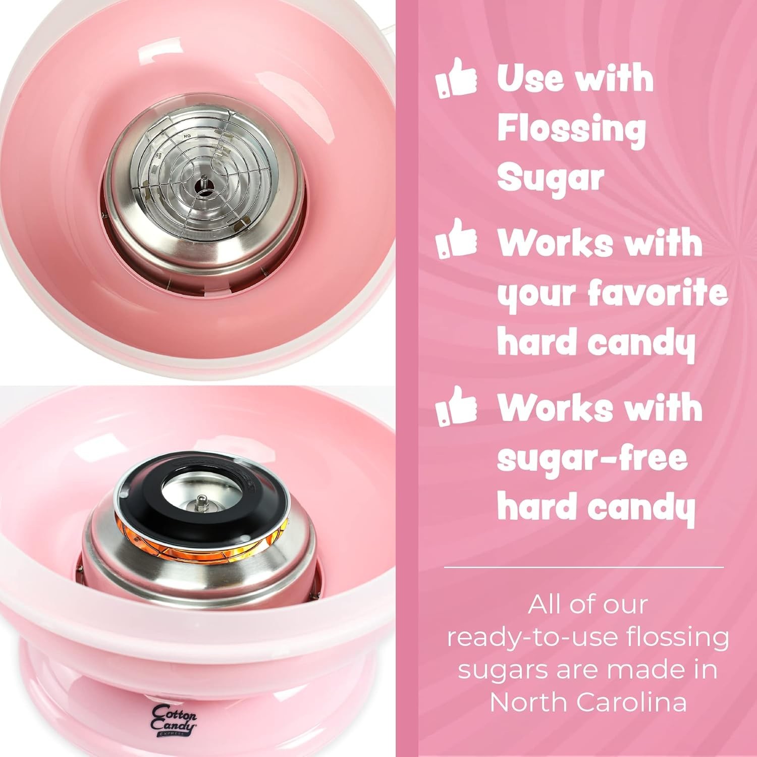 S Cotton Candy Machine, Easy to Use and Clean, Nostalgia, and Fun, Comes with…